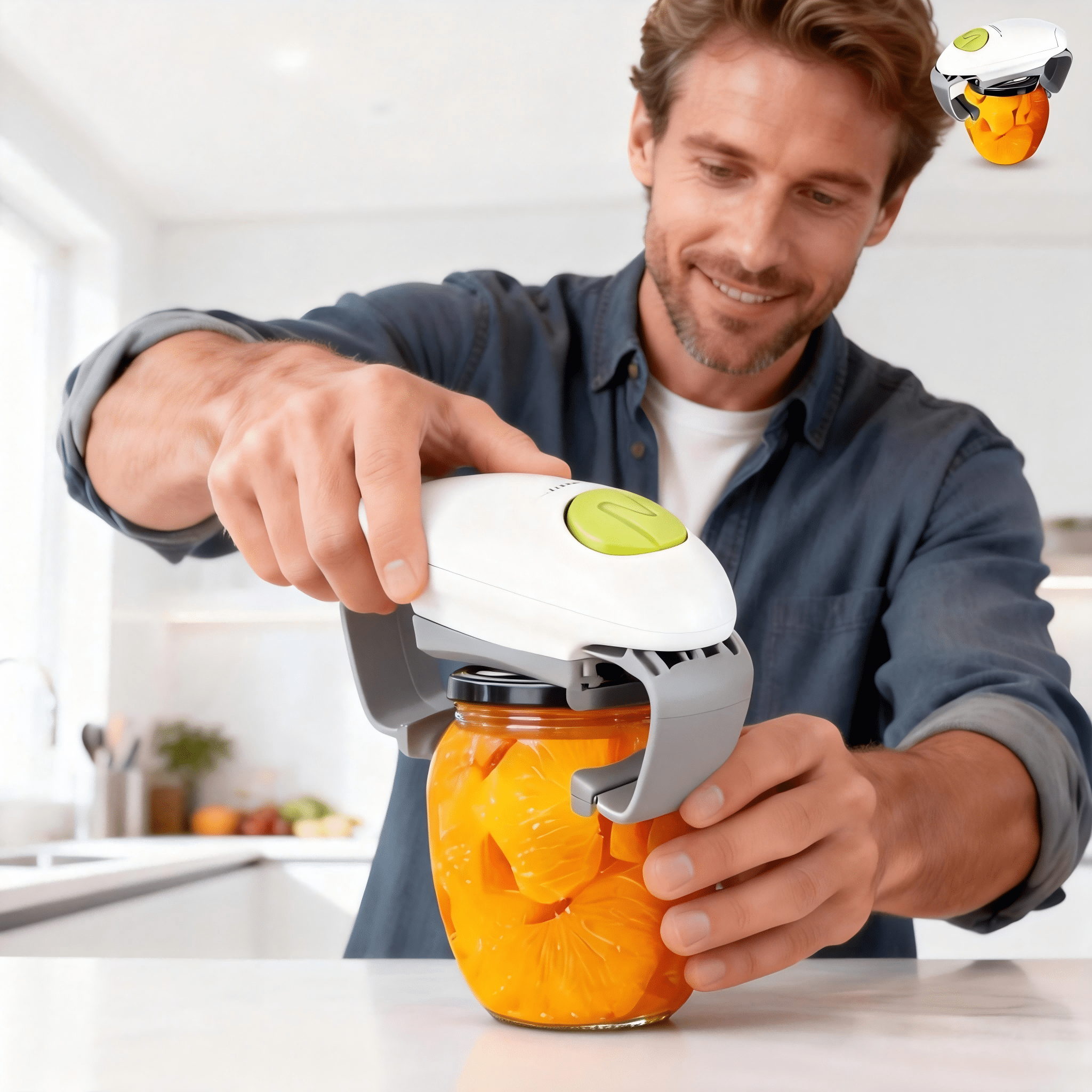 Image of Hands‑free Automatic Can Opener, Energy‑saving Electric Can Opener With Lid‑holding Magnet, No Kitchen Gadget For Elderly, Arthritic Hands & Household Use