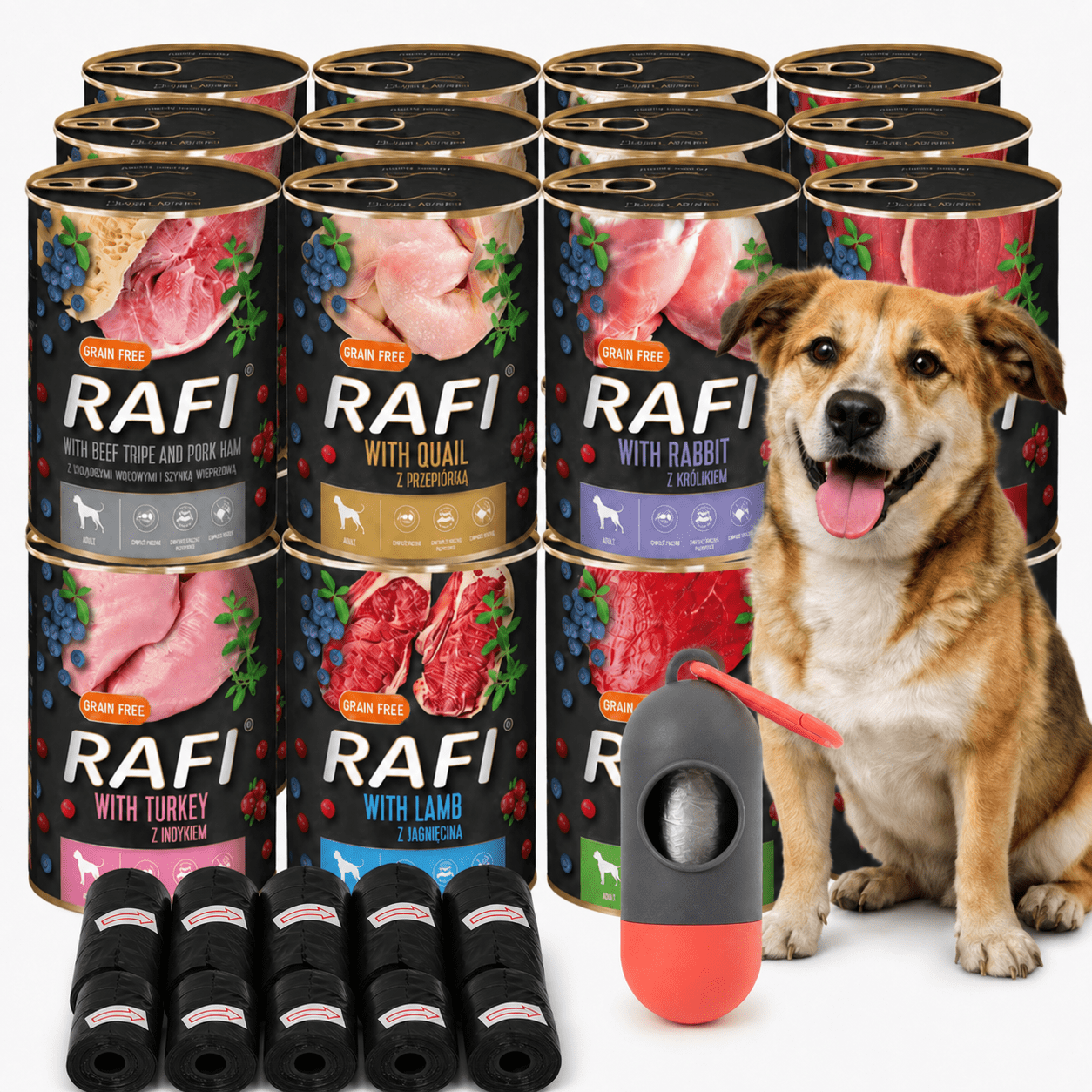 Food Noteci Rafi Adult Grain- 8 Flavors 24 X 400g + Free Gift