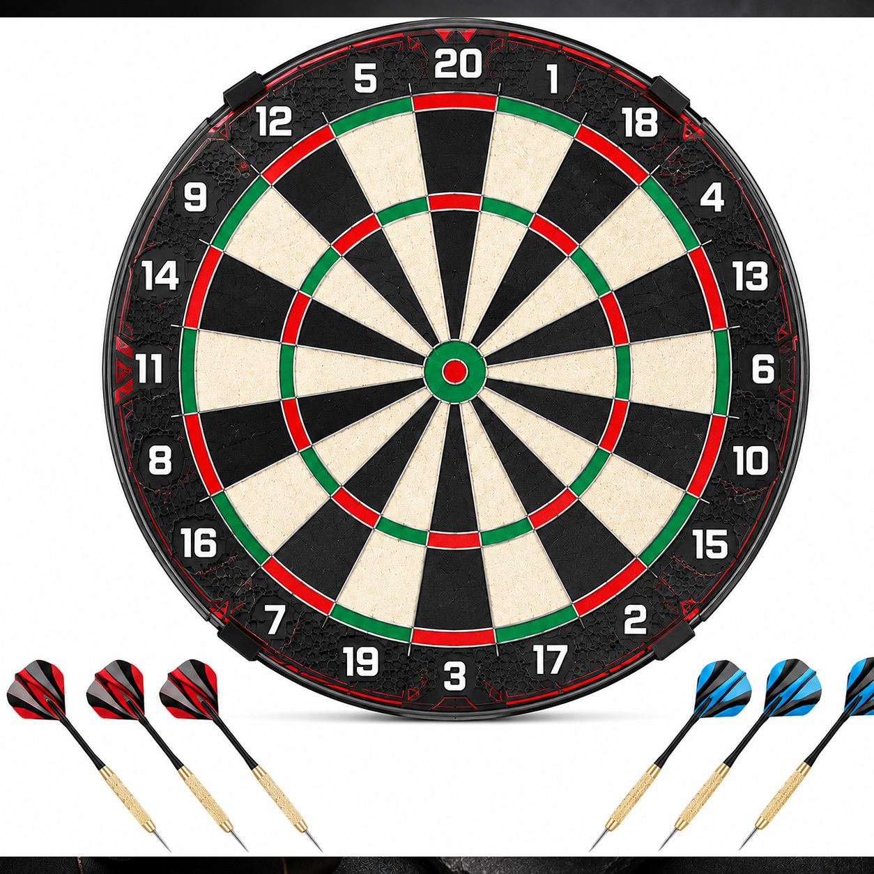 TEMU Classic Large Dartboard Set, With Durable And High-quality Board, Suitable For Indoor Games Entertainment , Office, And Parties.