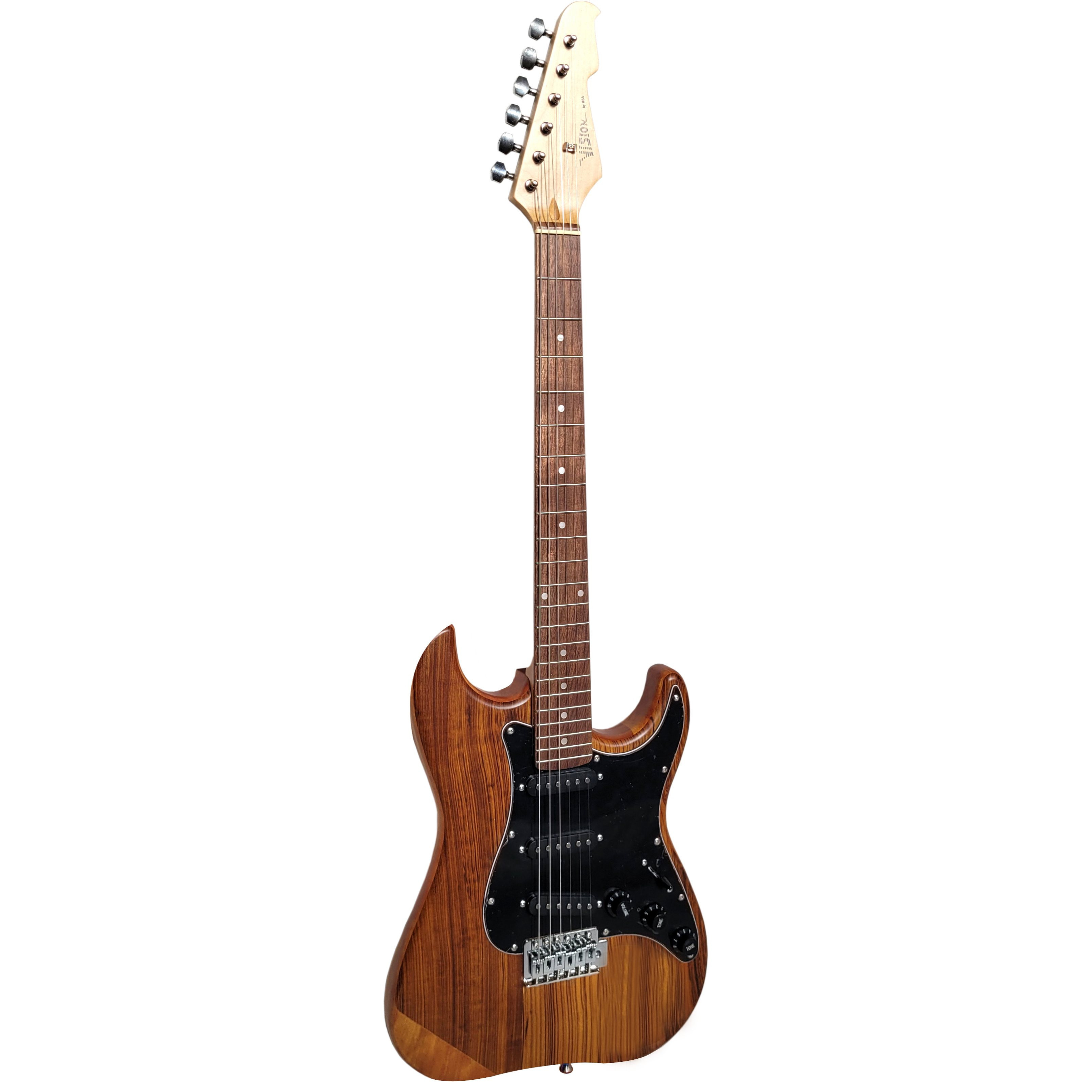Image of 4/4 Electric Guitar E Guitar Msa Natural Stained 3x Pickguard Including Cable