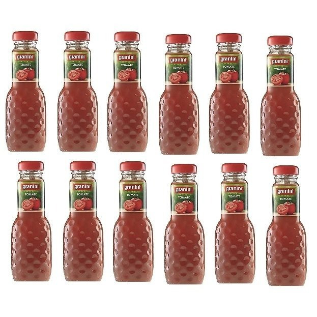 Image of 12 Bottles Granini Tomato Juice 40% At 0.2 L, Including Refillable Deposit Tomato
