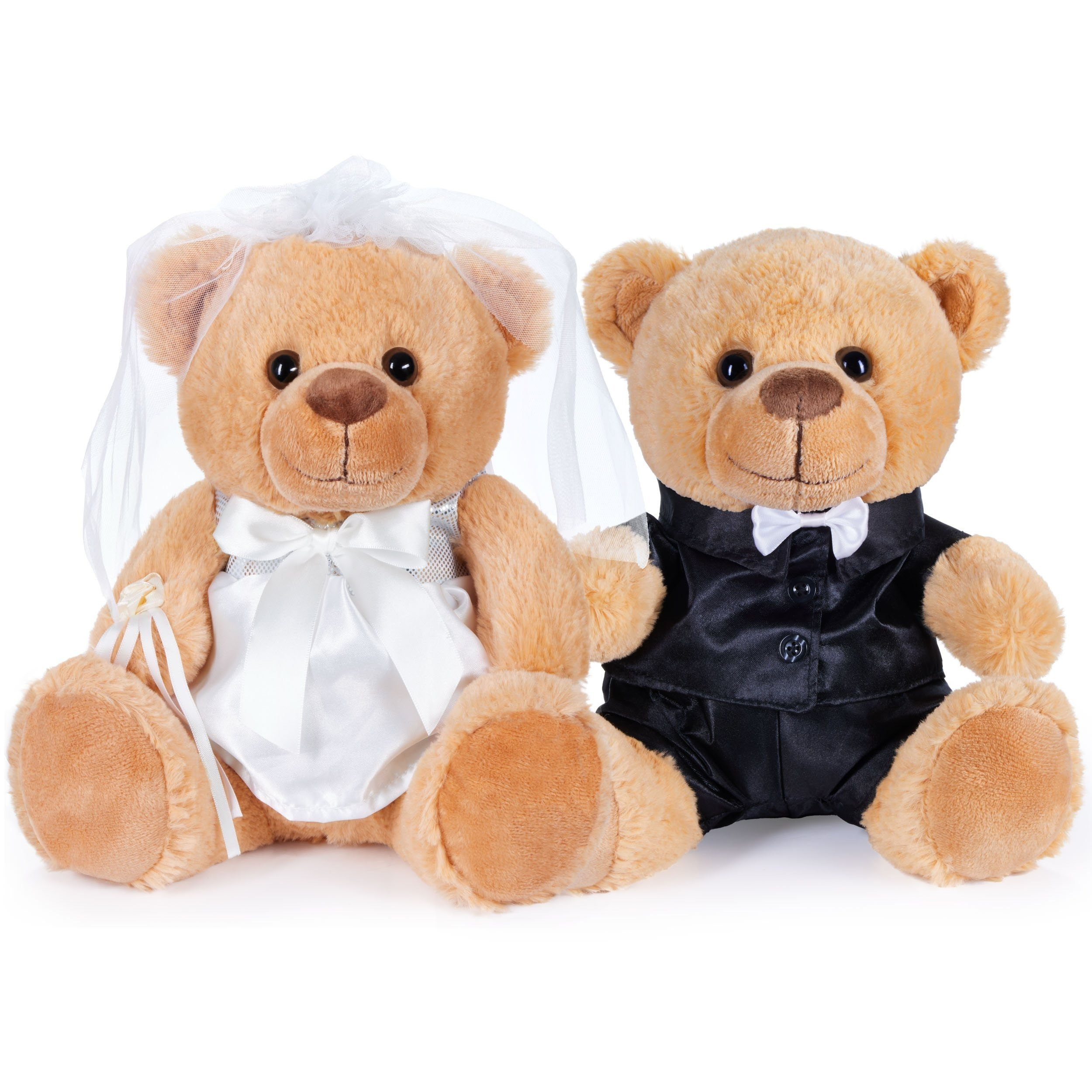 Brubaker Teddy Bear Wedding Couple - 25 Cm Bride And Groom Teddy Set - Wedding Gift