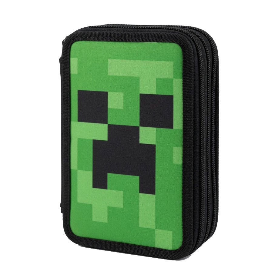 TEMU Astuccio portamatite Minecraft Face, riempito, a 3 scomparti