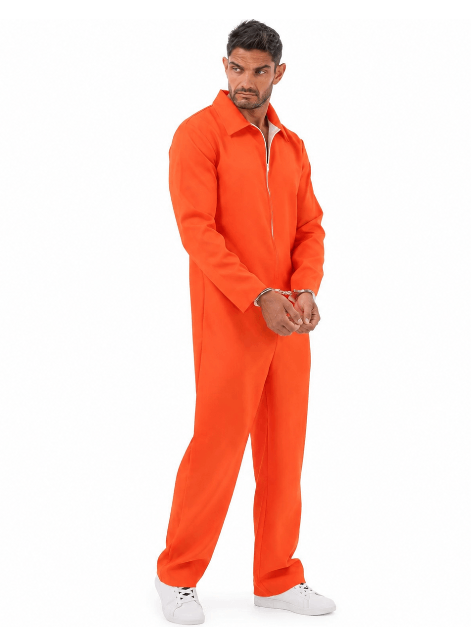 Orange Convict Prisoner Jumpsuit Costume for Halloween
