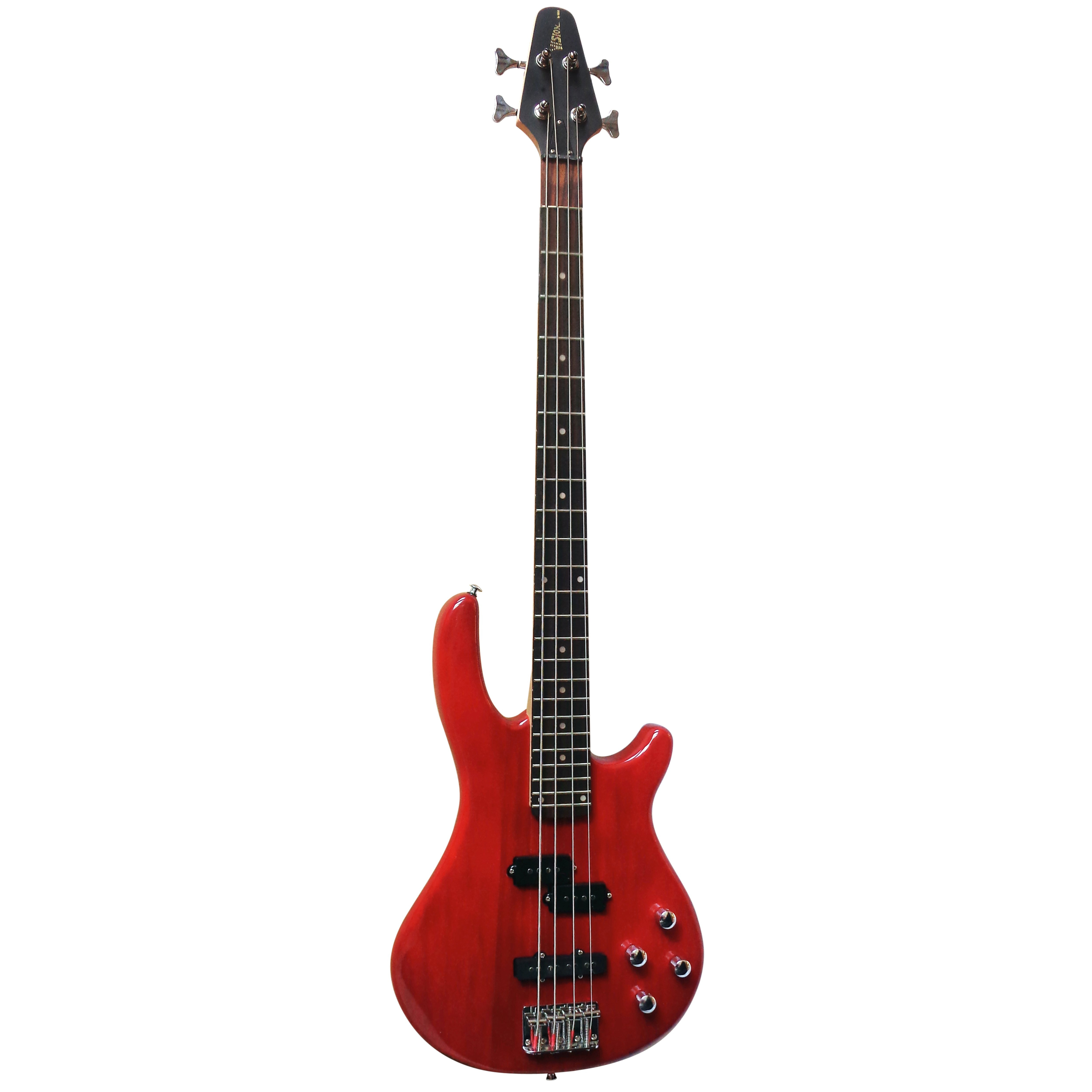 Msa E- Electric Guitar Long Scale Dark Red - Transparent Glossy