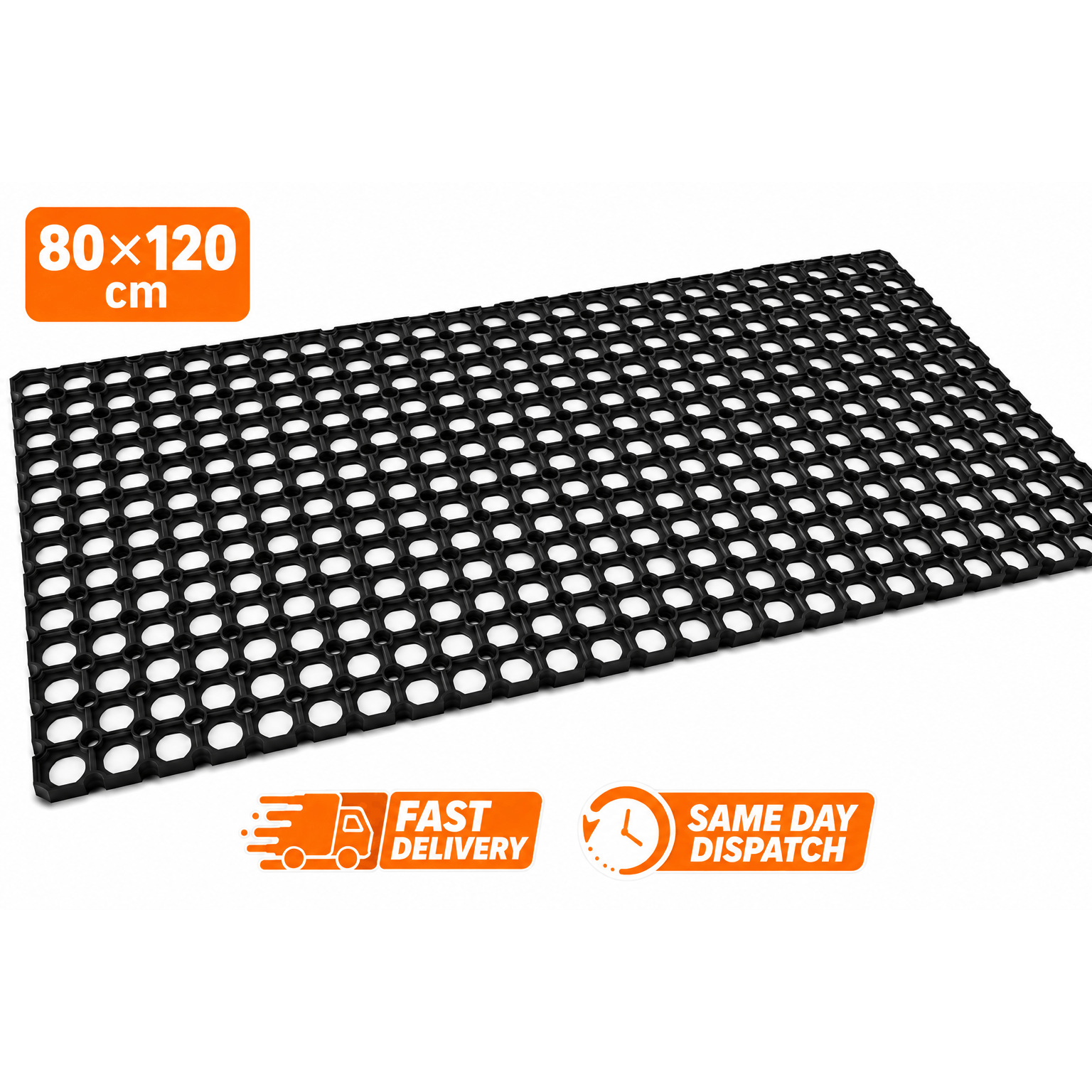 TEMU Manodu 80 X 120 Cm Heavy Duty Rubber Door Mat, Non Slip Hallway Entrance Mat, Dirt Trapper Indoor Outdoor Doormat, Rubber Floor Mat For Front