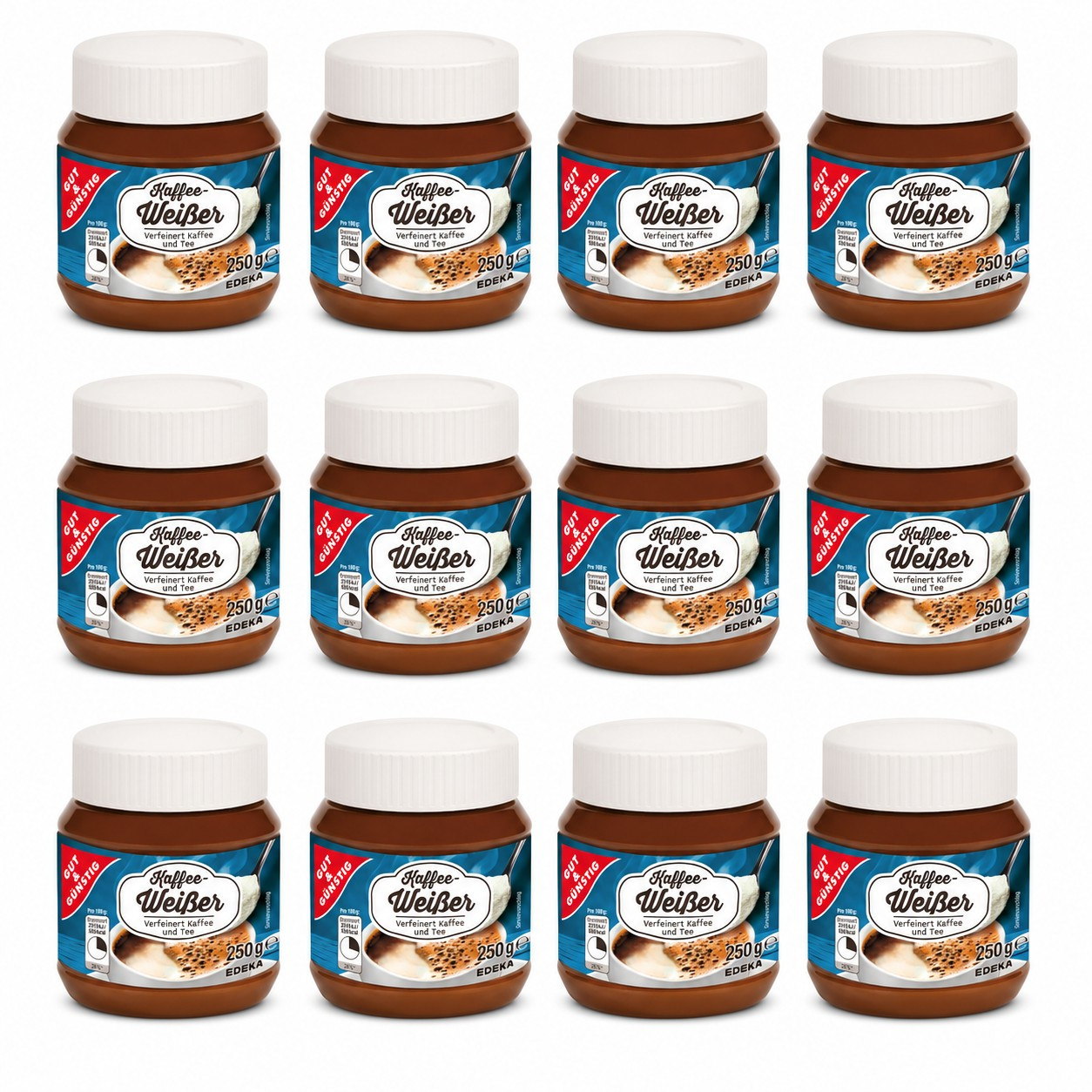Image of Good & Affordable Coffee Creamer 12 X 250 G - Ideal For Refining Coffee, For Office, Stock, Break Room, Gastronomy, And Daily Use.