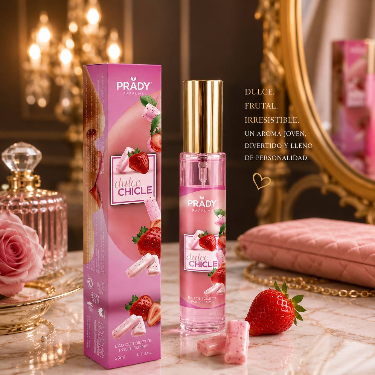 TEMU Dulce Chicle Eau de Toilette Mujer 33 ml – Perfume Dulce con a Fresa