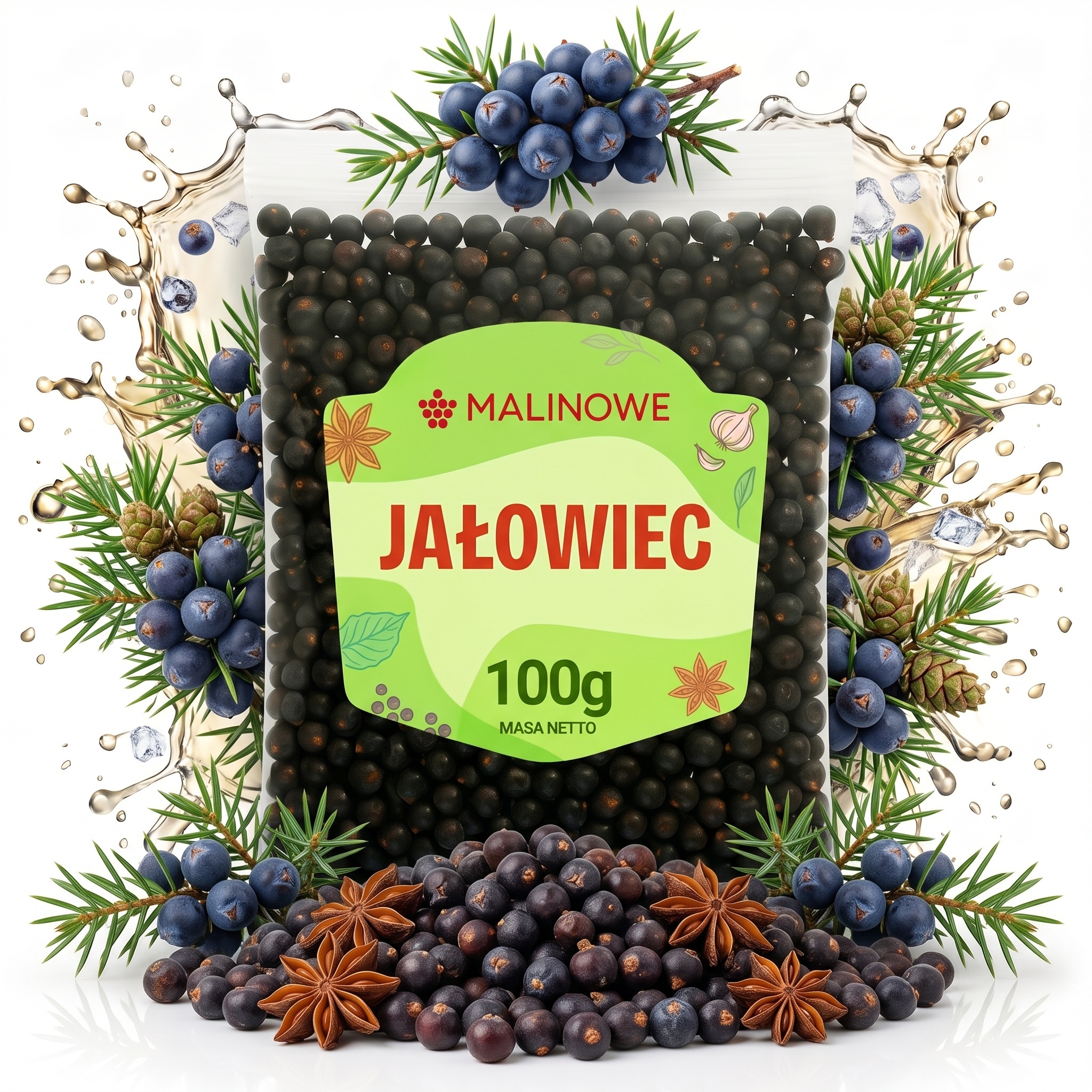 Image of Raspberry Jalowiec 100g Whole Jalowiec Raspberries