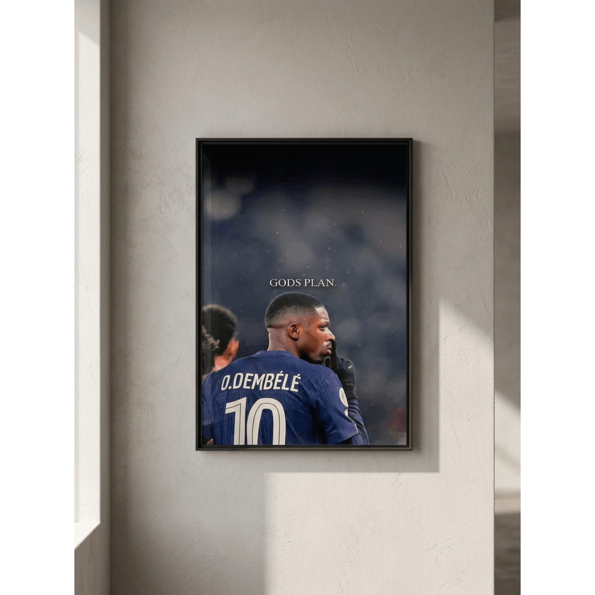 Image of Football Poster Dembele, 2d Flat, Psg, 54cm X 30cm