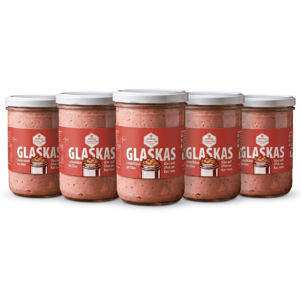 Glaskas Bavarian Liver Sausage In A Jar – For Home Baking, Unrefrigerated And Long-lasting