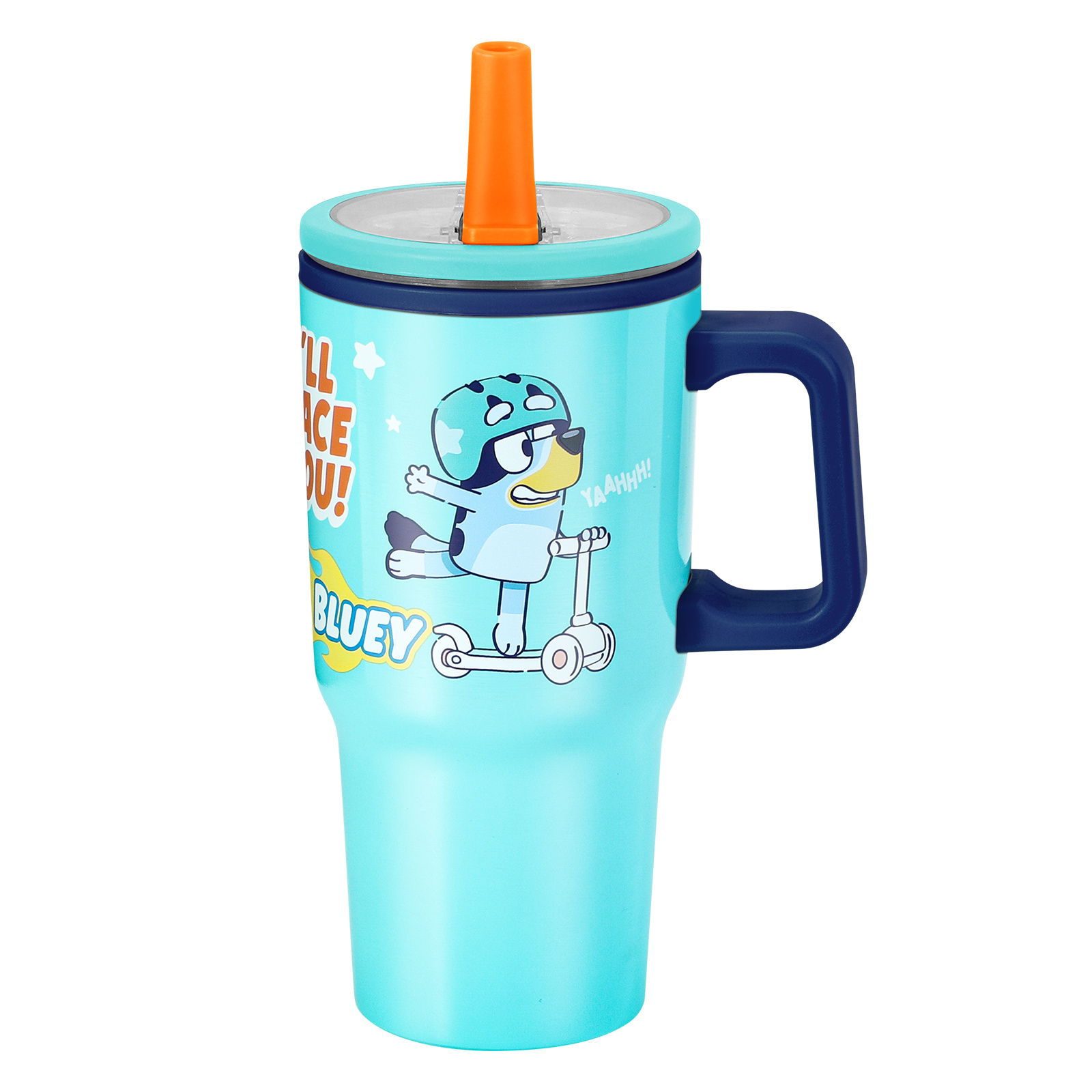 TEMU 640ml/22oz Double Walled Vacuum Insulated Stainless Steel Tumbler Cup With Handle And Straw, Reusable Insulated Cup For Cold And Hot Drinks