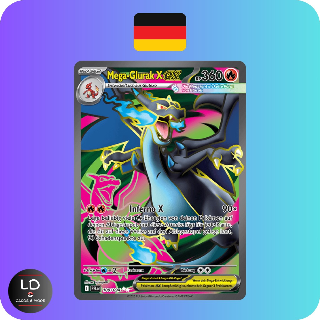 Image of Mega Glurak X Ex Fatale Flames 109 German