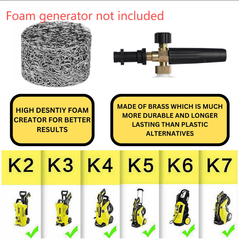 ROSEKEYSB Snow Foam Cannon with 1L Bottle for K2-K7 Pressure Washers