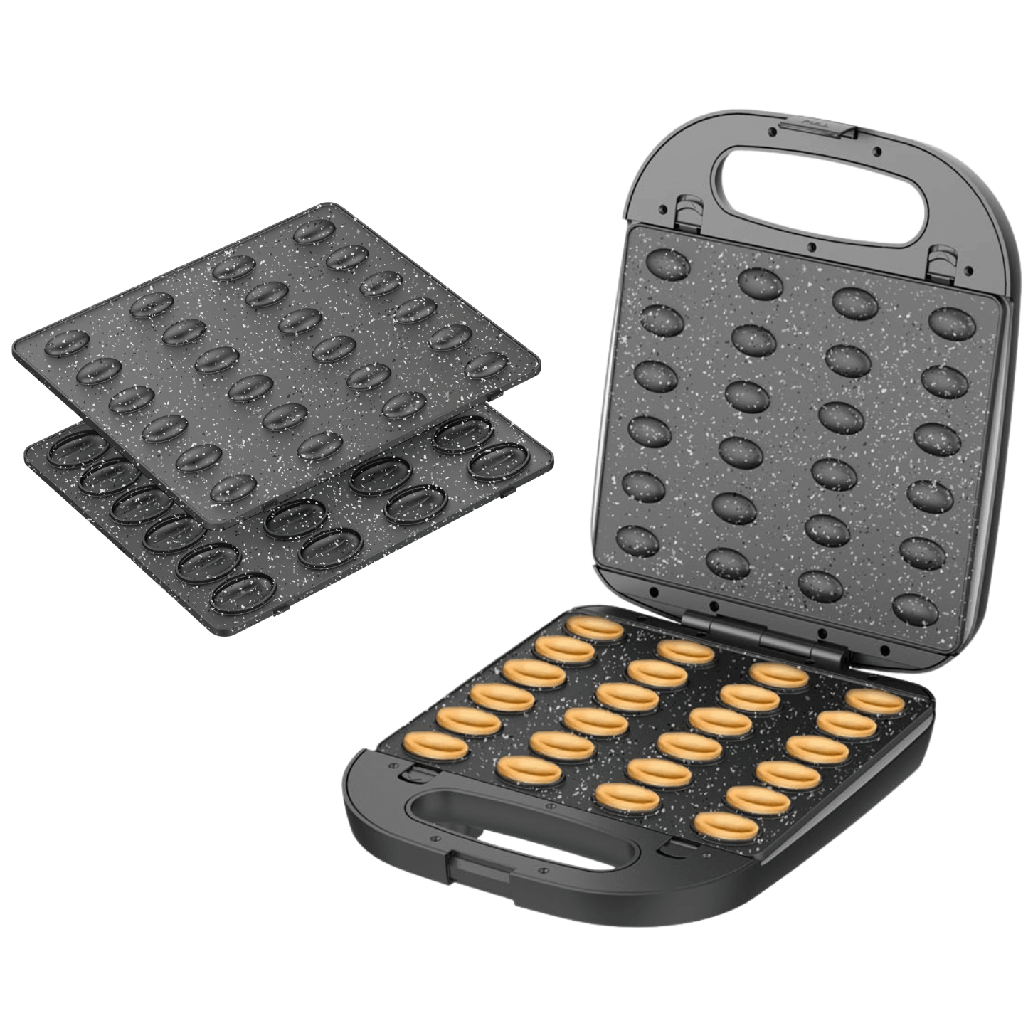 Image of Device For Preparing Nut Forms Snm-6024dx, 24 Forms, 1400w, Luminous Indicator, Detachable Ceramic Plates, Black