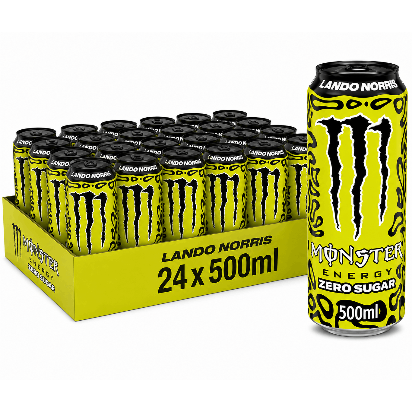 TEMU Monster Energy Lando Norris 0 Sugar 24 X 500ml Energy Drink Cans | 0 Sugar | B Vitamins | Taurine | Guarana | Limited Edition