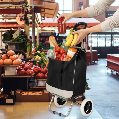 sac de courses sur roulettes, imperméable, cadre pliable, sac robuste et spacieux avec roulettes pour transporter les courses, construction légère et durable, poignée confortable, cadre pliable, facile à , idéal pour ou les , sac de courses sur roulettes, matériau imperméable et aux taches, sac de courses stable et fonctionnel, pliable, cadre solide,