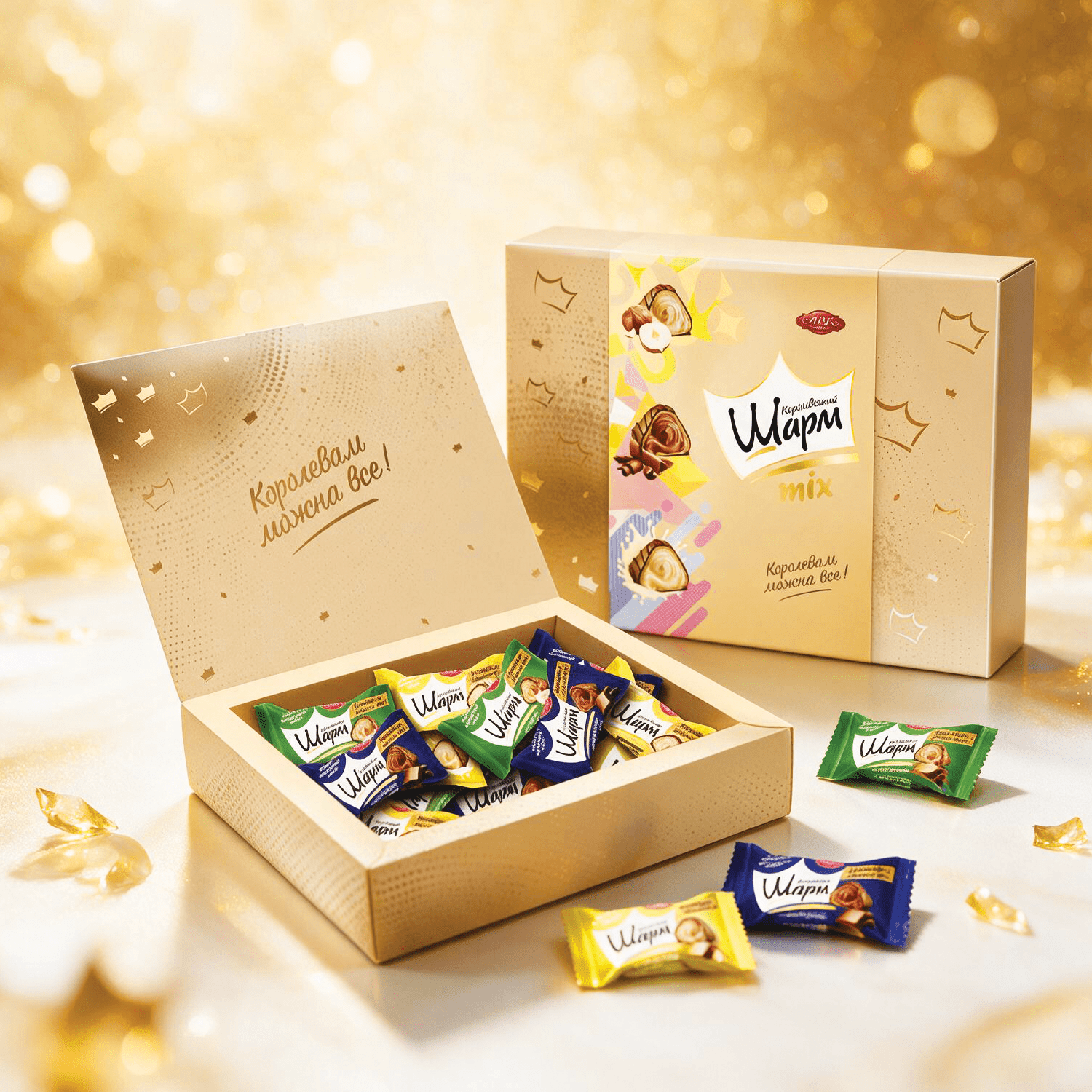 Image of Wapu Gift Box - Royal Charm Mix - Wafer Confectionery 276g