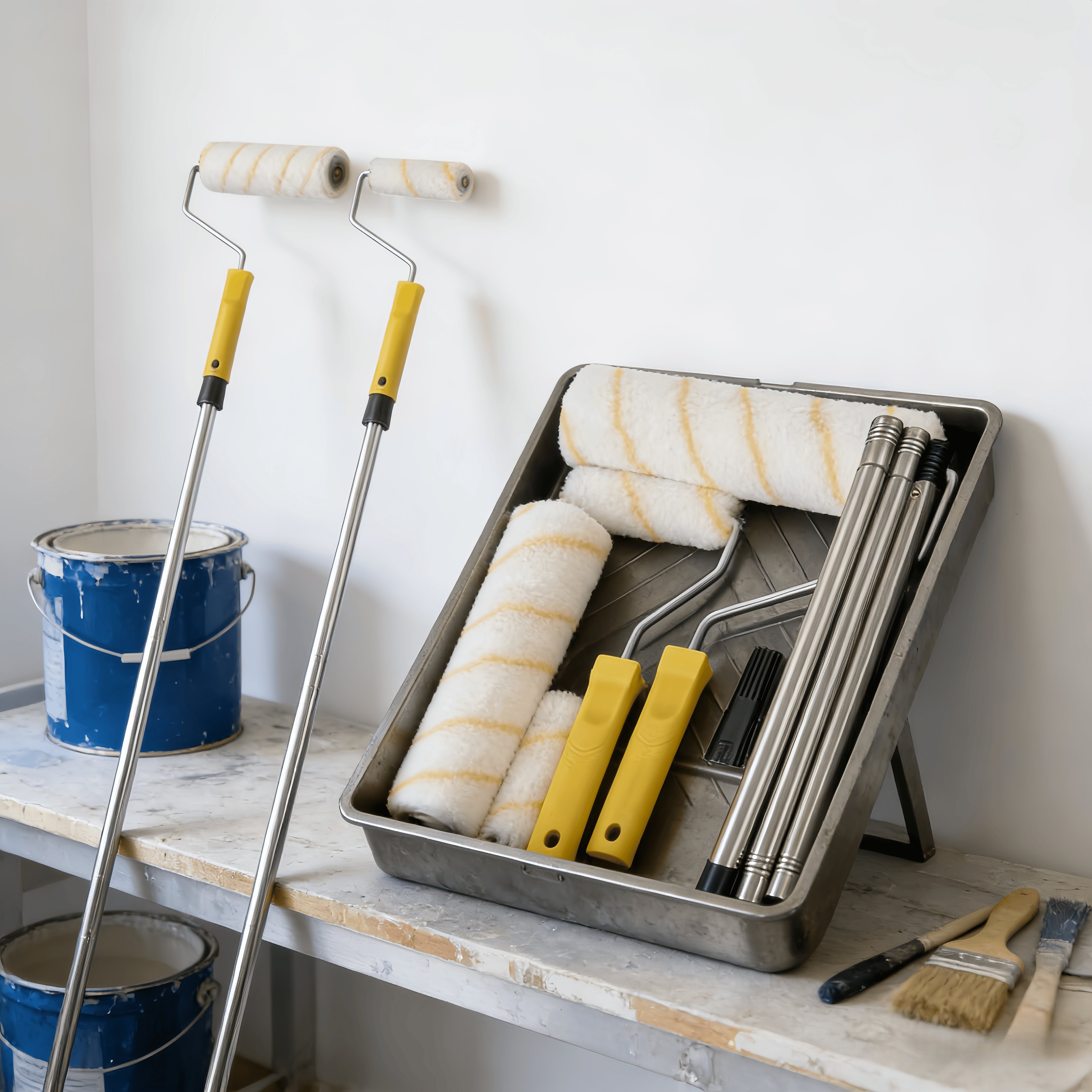 Image of Paint Tray And Roller Set, Household Painting Tools For Wall Painting, Home Renovation And Diy Decoration