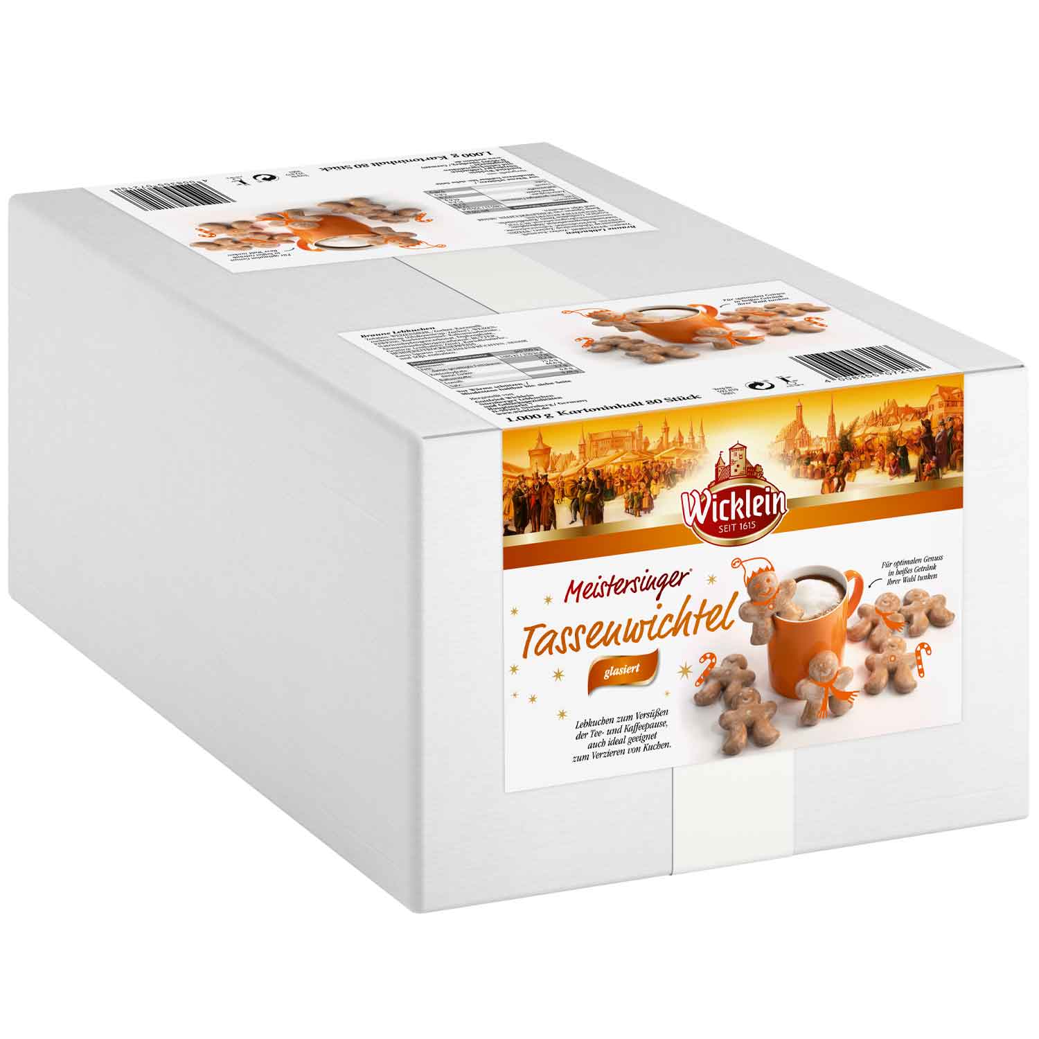 Wicklein Glazed 80s Gingerbread Figurines With Icing, 1kg Christmas