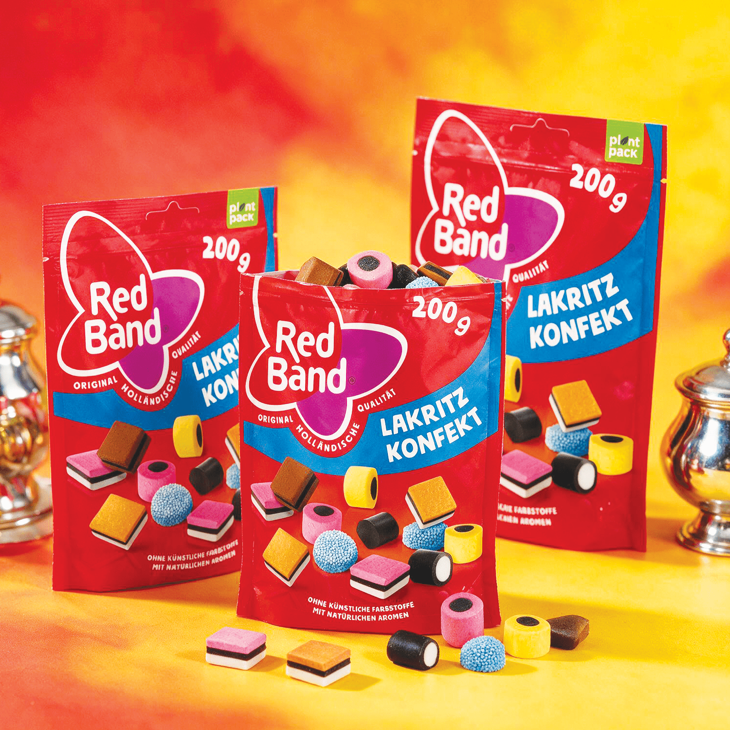 Image of 3rd Pack - Red Band Licorice Confectionery - Mixture Of Licorice Confectionery 3x200g