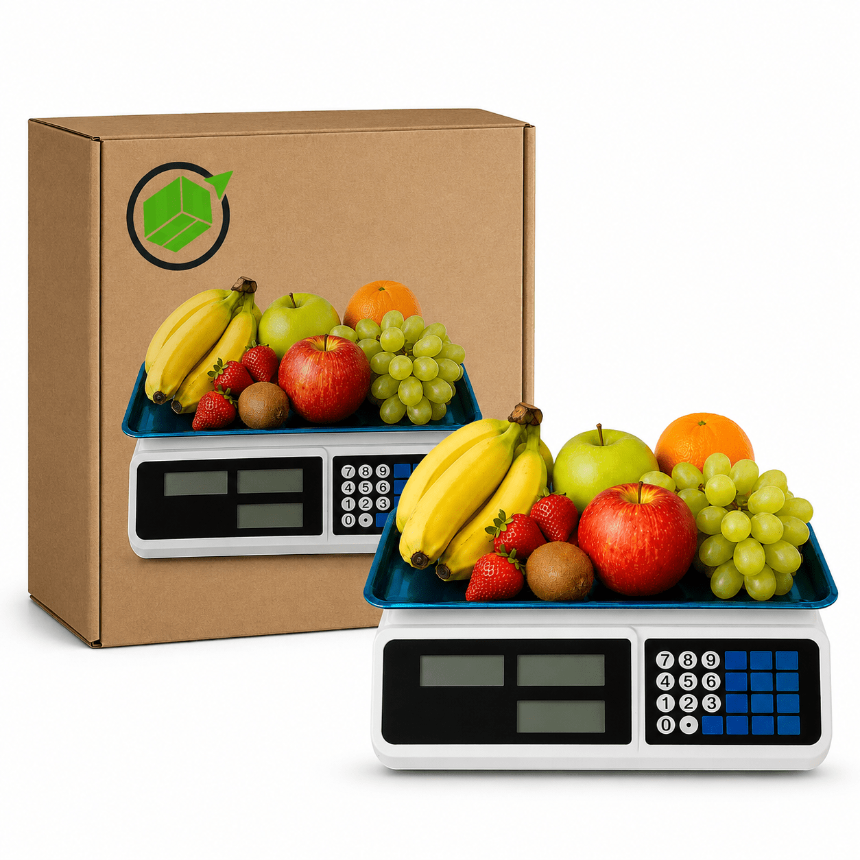 TEMU Báscula Electrónica Digital Profesional de 40 Kg con Cálculo de Precio, Báscula Comercial con Pantalla y Teclado para Tiendas y
