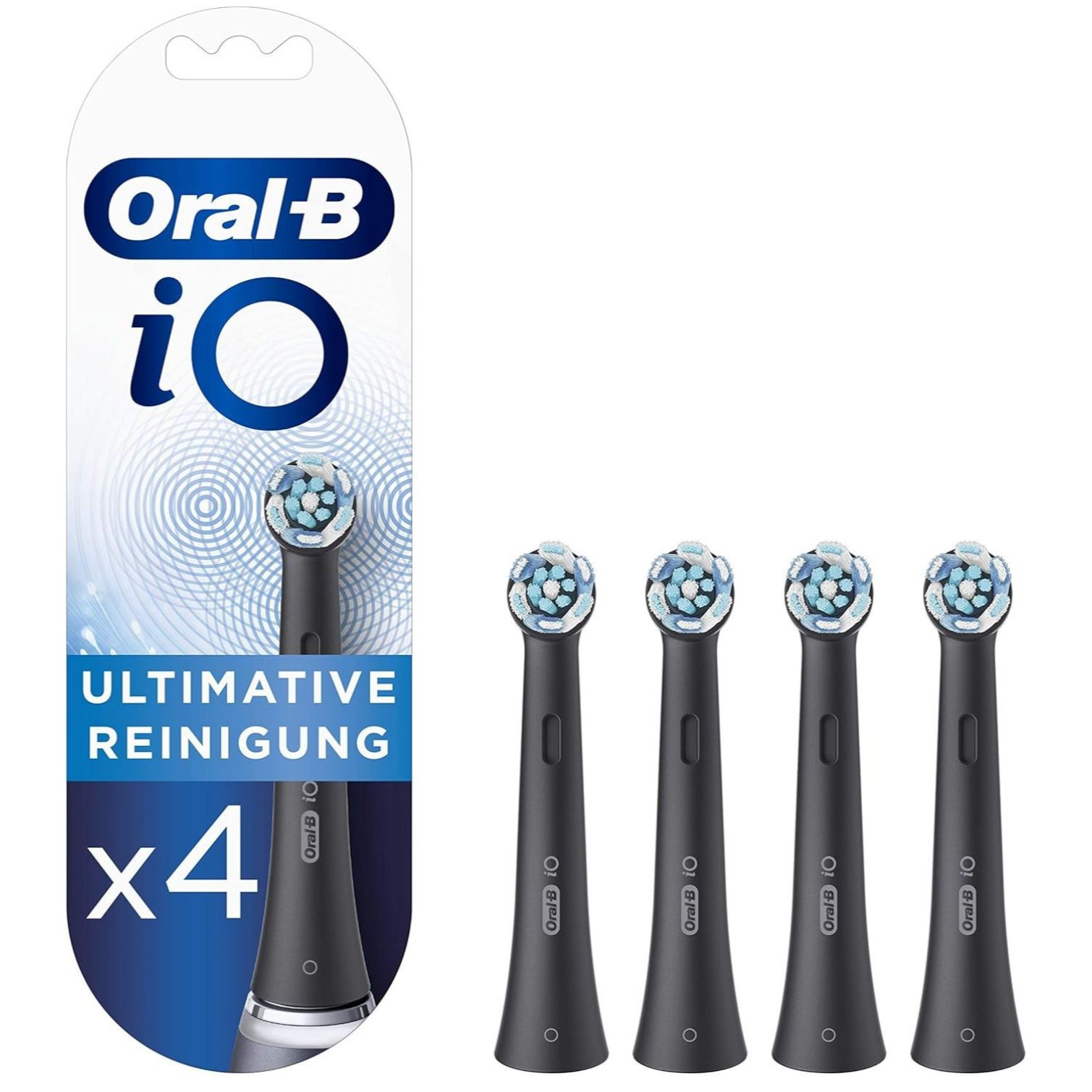 TEMU Oral- Aufsteckbürsten Ultimative Reinigung, Schwarz, 4 Stück