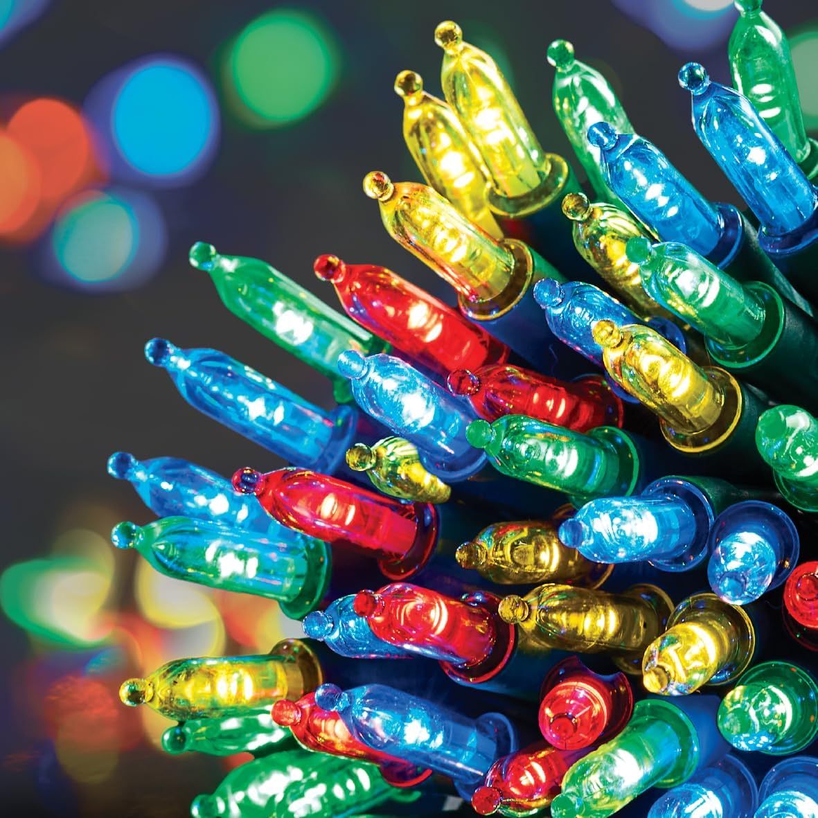 TEMU 100 Led Multicolour Led Christmas Fairy Lights, 12.9m String Lights For Indoor Christmas Tree Decorations
