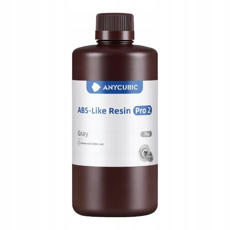 Abs-like Uv Photopolymer Resin, Gray, 1kg, For Lcd/dlp 3d Printers