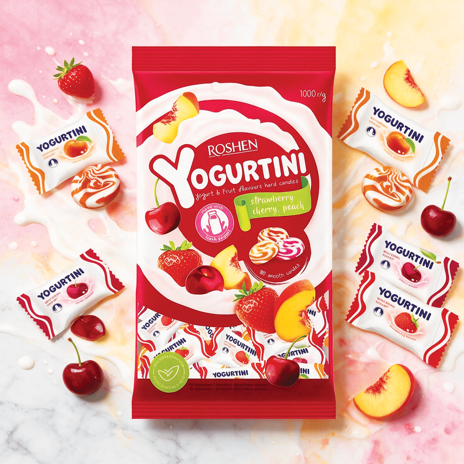 1kg Roshen Yogurtini - Yoghurt Hard Candies