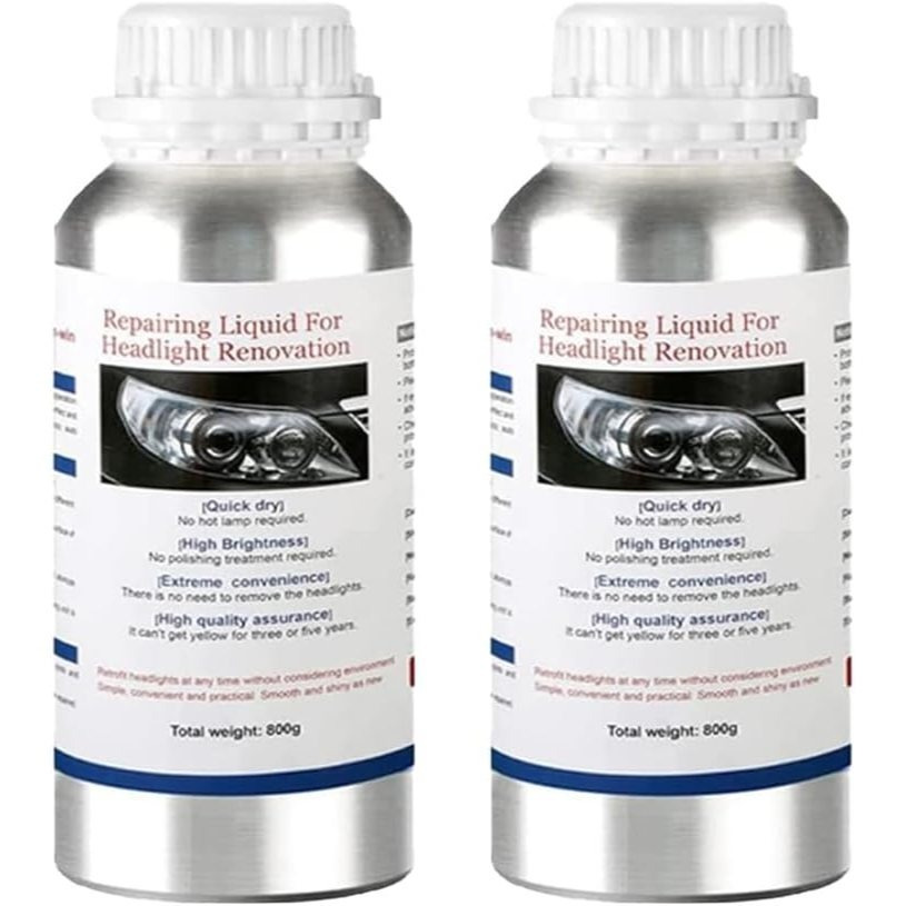 Image of 1600 G Headlight Polishing And Preparation Fluid, Car Headlight Care Product For Yellowed, Foggy Lamp Glasses And Scratches