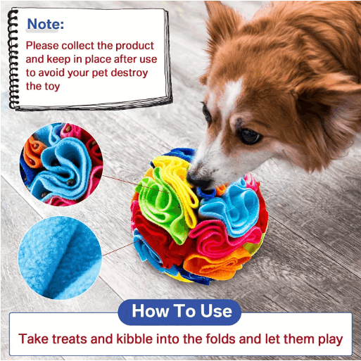 Interactive Snuffle Ball Dog Toy for Natural Foraging Skills