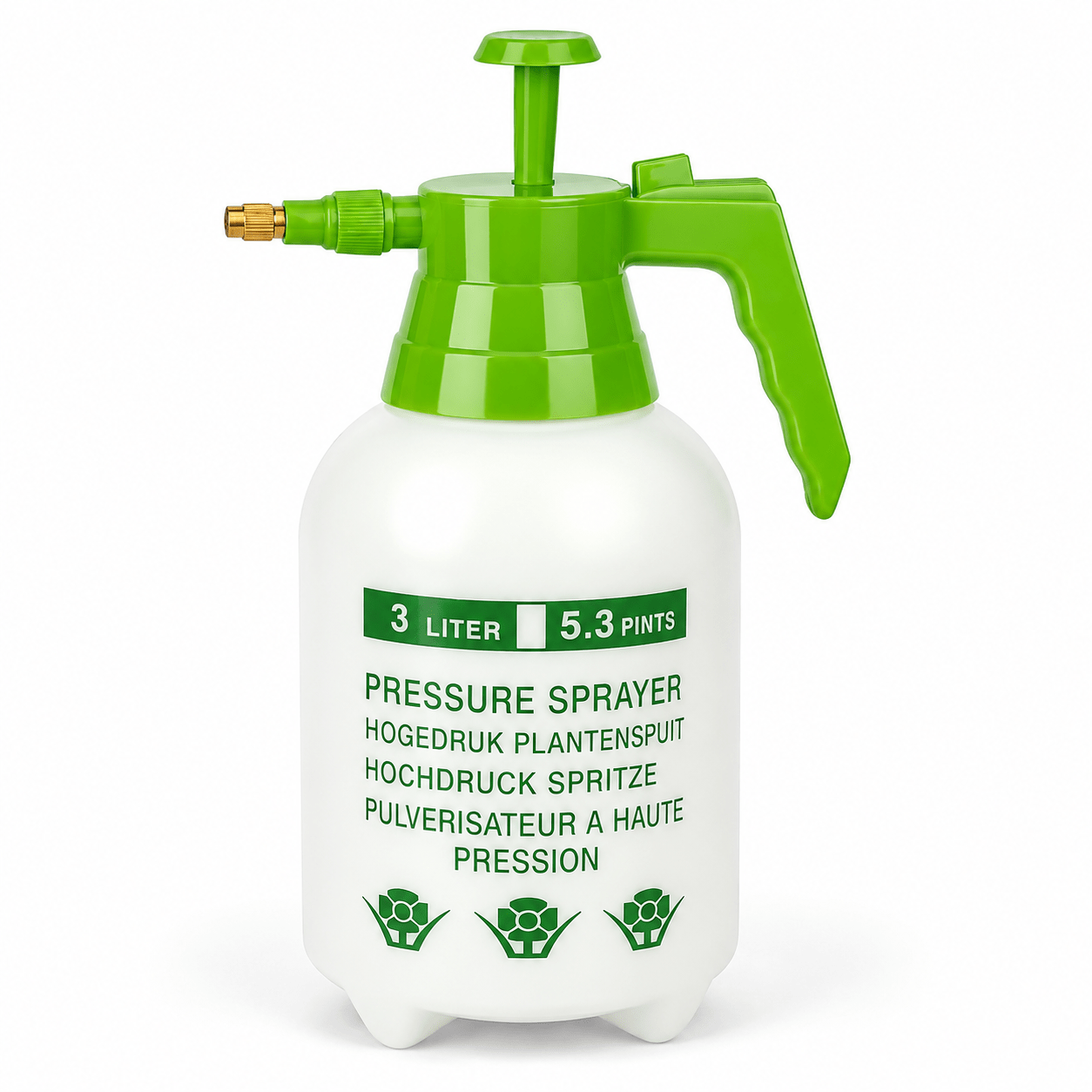 TEMU 3l Garden Pressure Sprayer, Portable Manual Hand Pump Bottle With Adjustable Nozzle & Ergonomic Handle, Plant Care & Outdoor Spraying, Pack Of 1