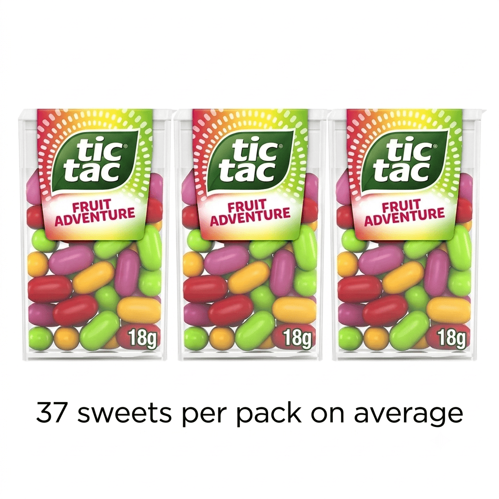 TEMU Tic Tac Candy 18g Sold In Sets Of 3 Cherry Cola Fruit Adventure Berry Bliss Lime & Orange Sweets