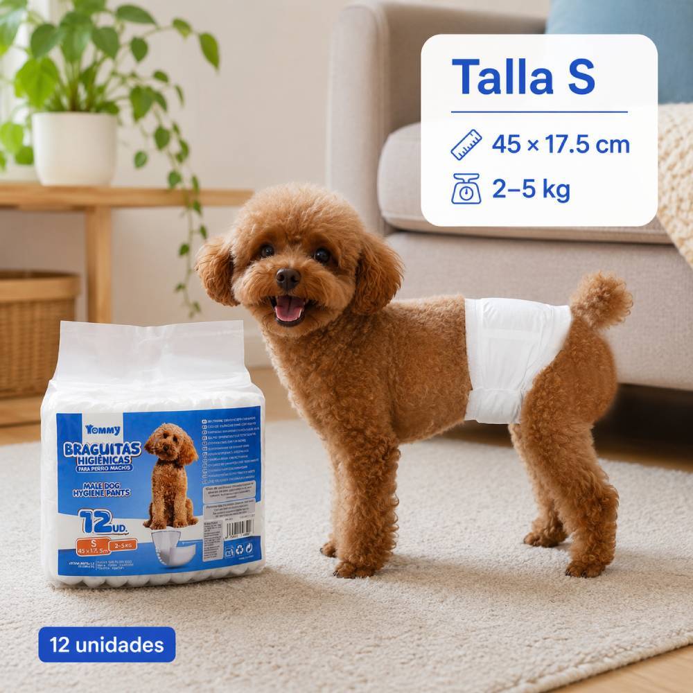 TEMU Pañales para mascotas (paquete de 12) | Pañales para perros | Suaves y cómodos | Transpirables | para perros pequeños, medianos y grandes |