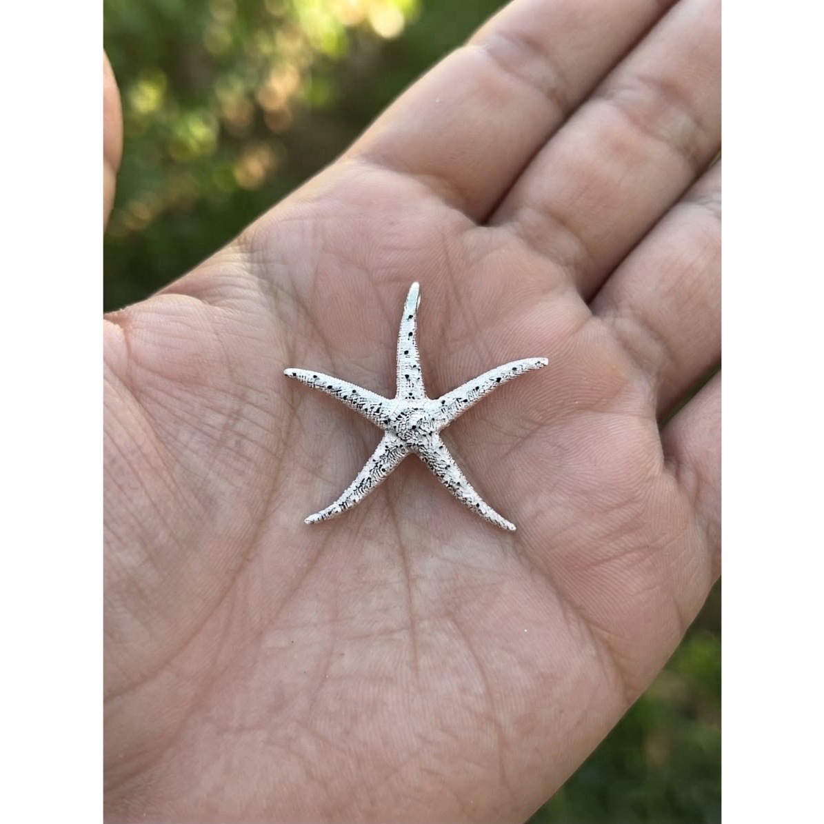 Women's 925 Sterling Silver Large Heavy Sea Star Fish Pendant