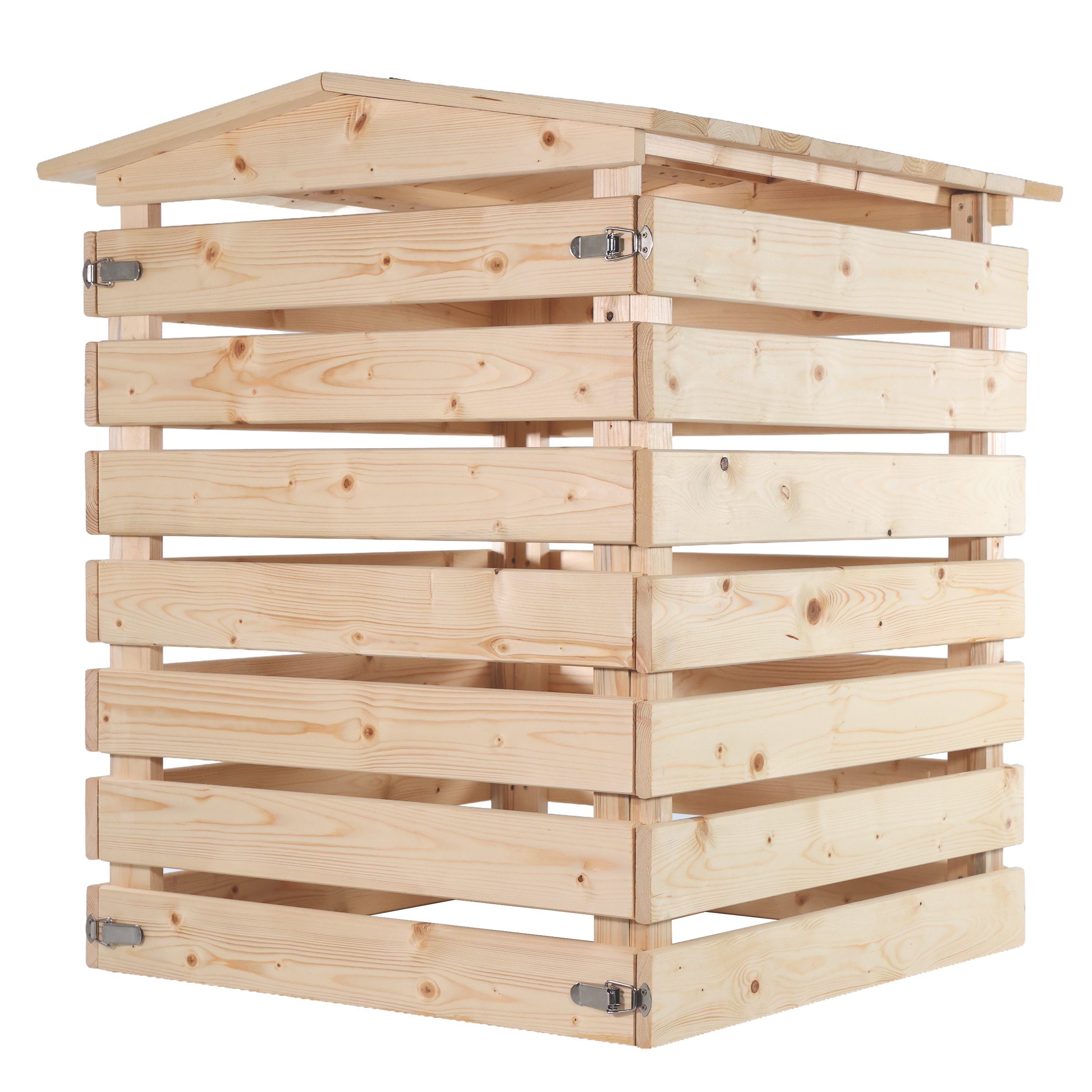 Wood Composter, Fast Composter With 450l Capacity, Wood Composter With Lid