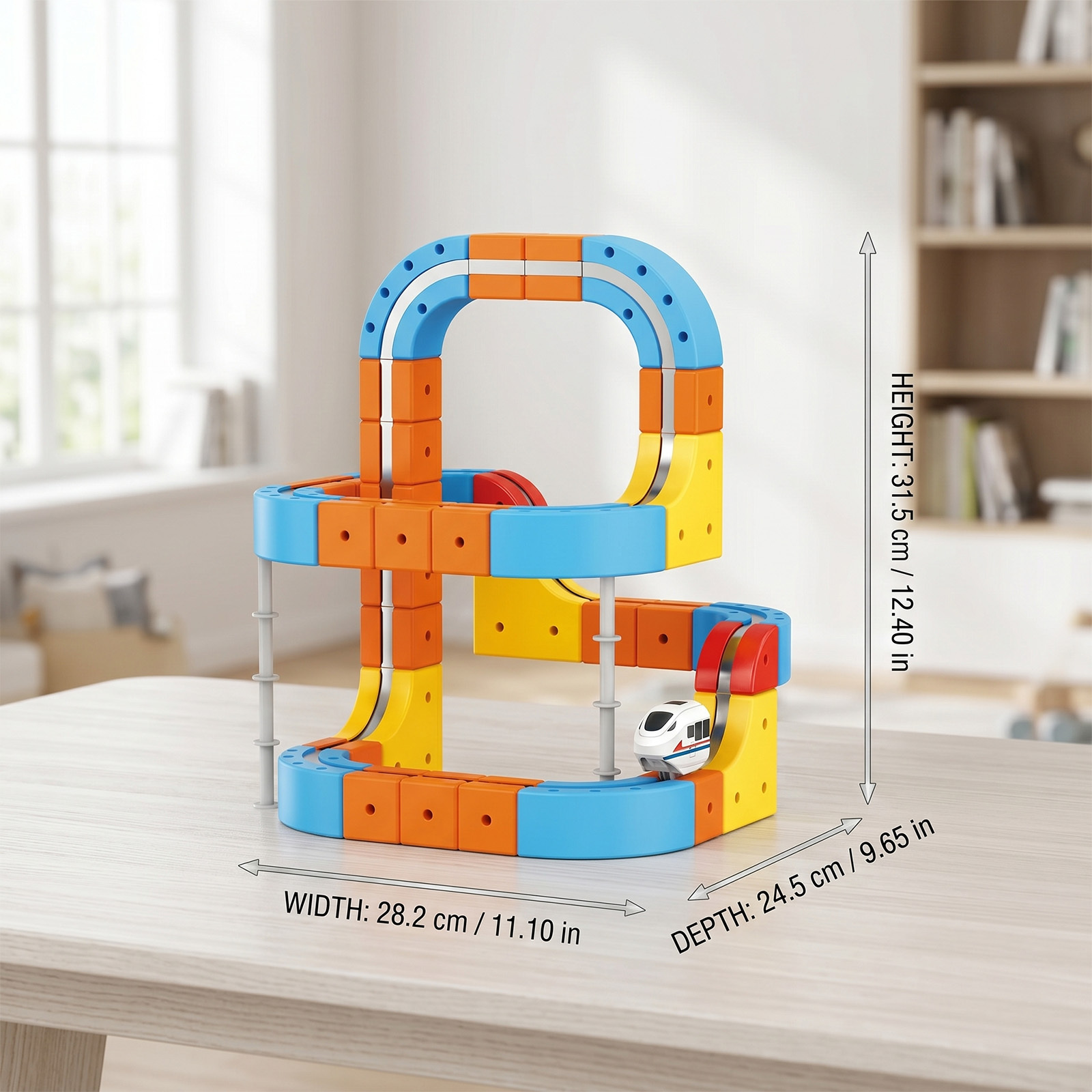 80-Piece Electric Train Set for Kids 3+ Years