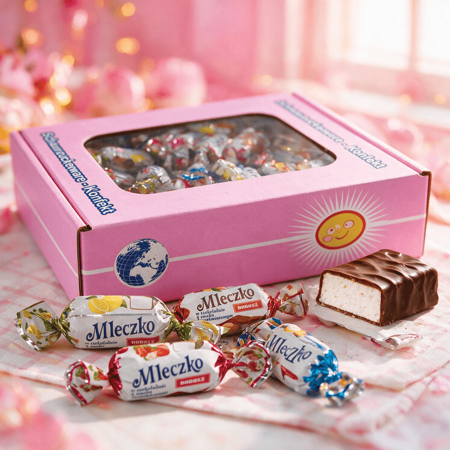 Image of 1kg Of Foam Sugar Confectionery Mixture In Various Flavor Directions - Cocoa, Peach, Strawberry, Lemon, Cream