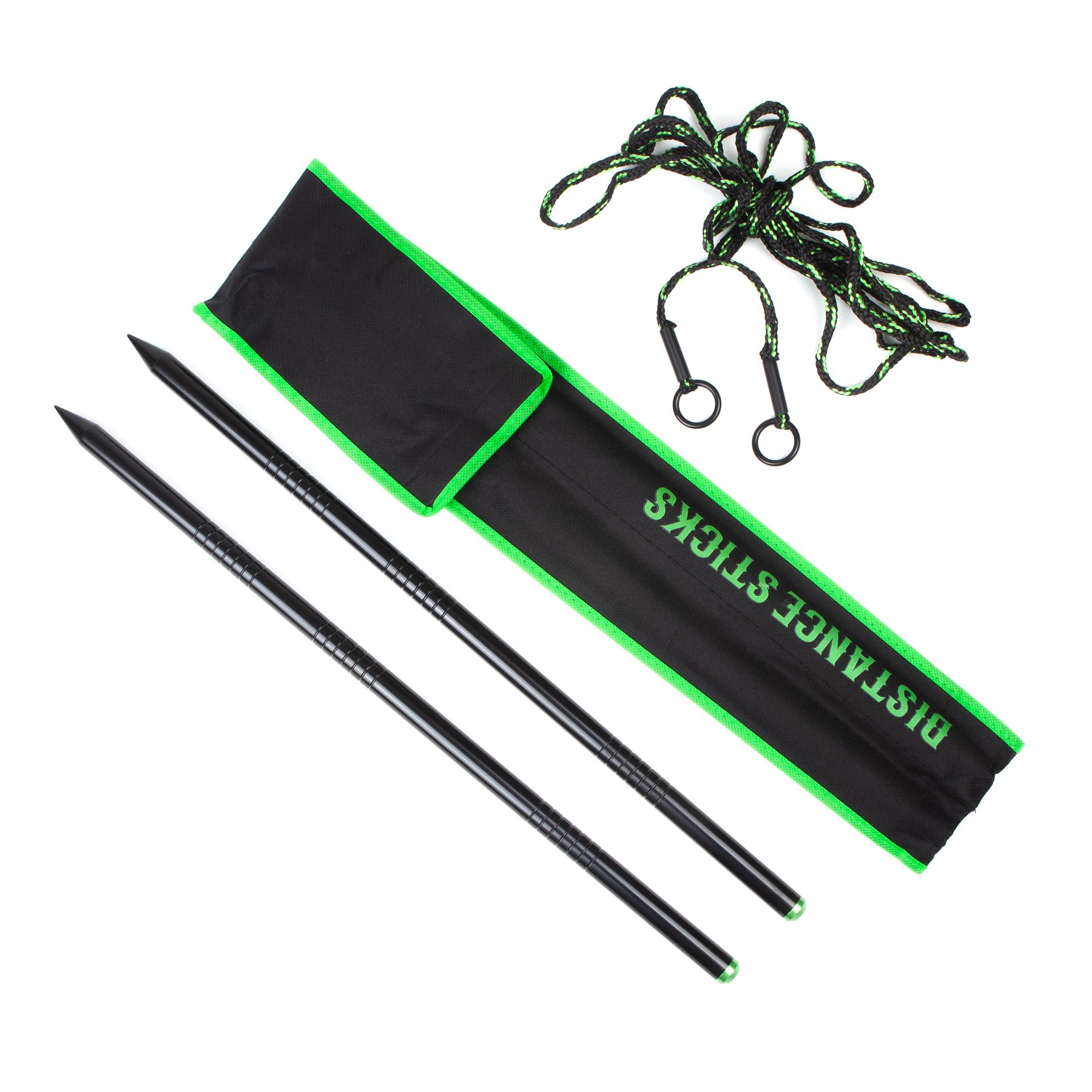 Image of Distance Sticks Distance Markers For Carp Fishing And Feeder Fishing – 2 Aluminum Measuring Rods 48 Cm With 3 M Measuring Cord And Transport Bag