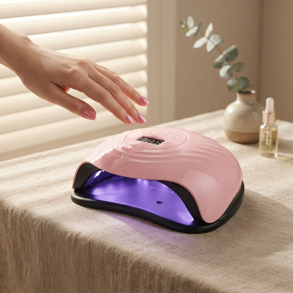 Image of 168w Nail Dryer Uv Led Nail Lamp, 36 Beads Professional Gel Curing Light With 10/30/60/99s Timer, Lcd Display & , For Fingernails Toenails, All Gel Polish Shellac, Pink