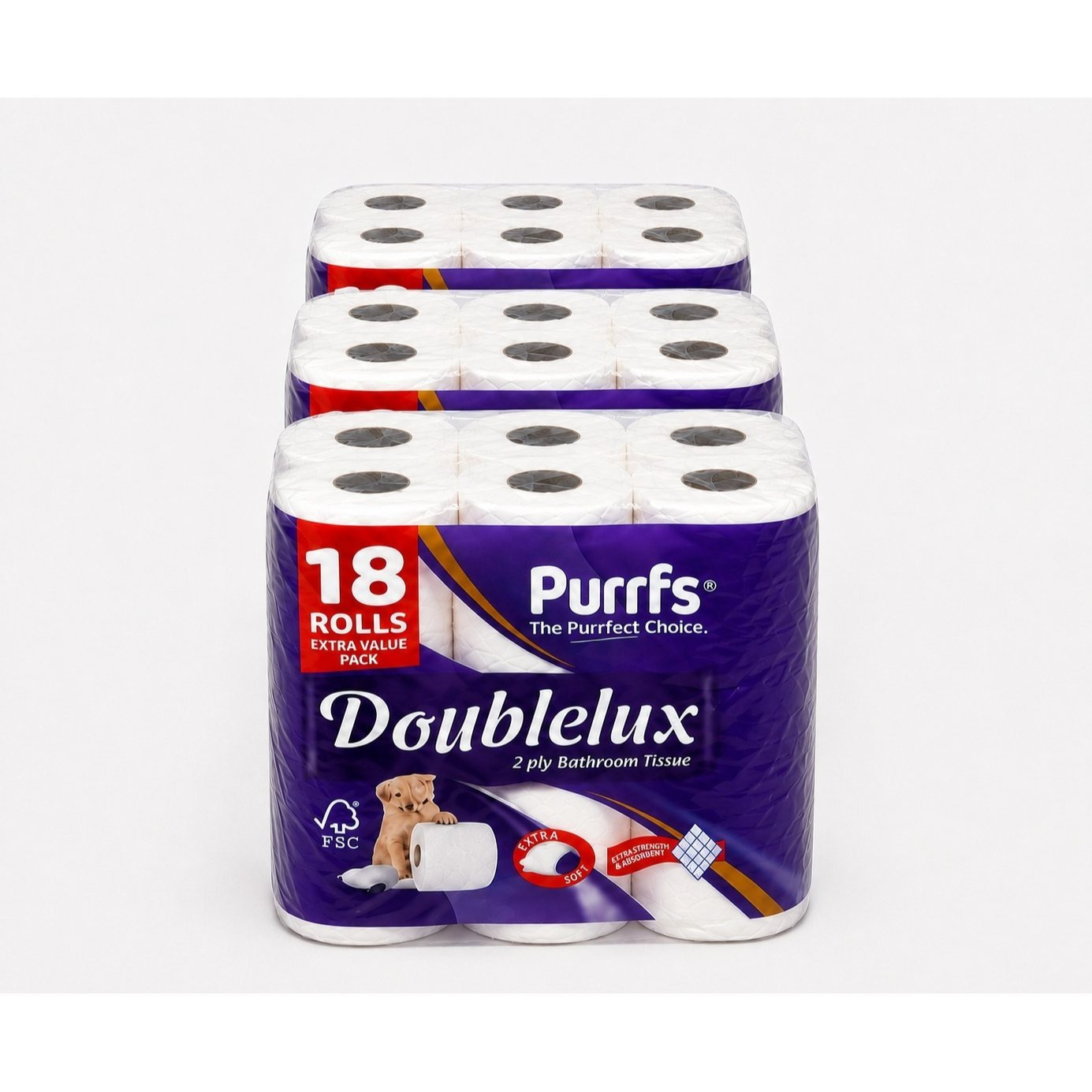 TEMU 54 Rolls Of 2-ply Premium Quilted Toilet Paper | Length Per Roll | , Strong & Absorbent Toilet Tissue