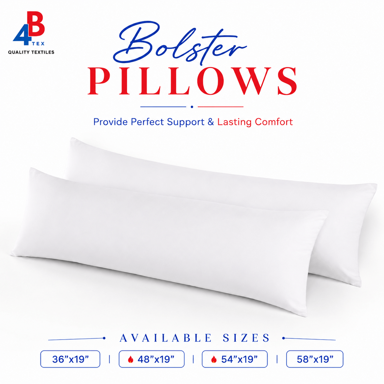 TEMU 4b Extra Long Bolster Pillow Body Support Pillow For Bed Sofa Couch Sleeping And Home Use