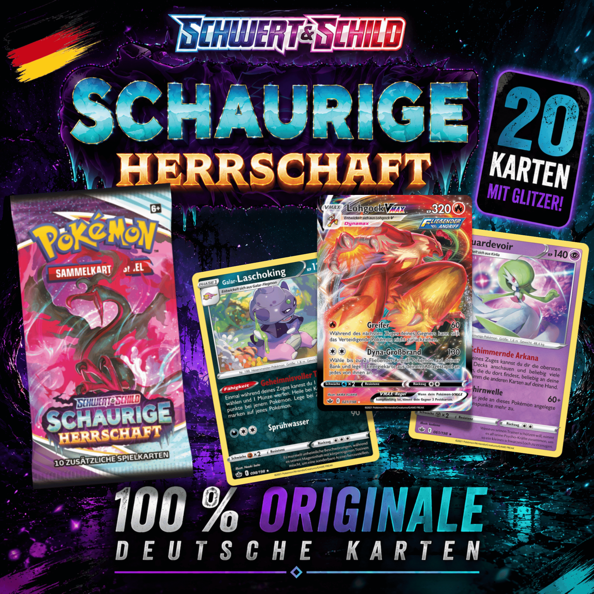 Image of Frightful – Card Pack (20 Cards) – German – . Card