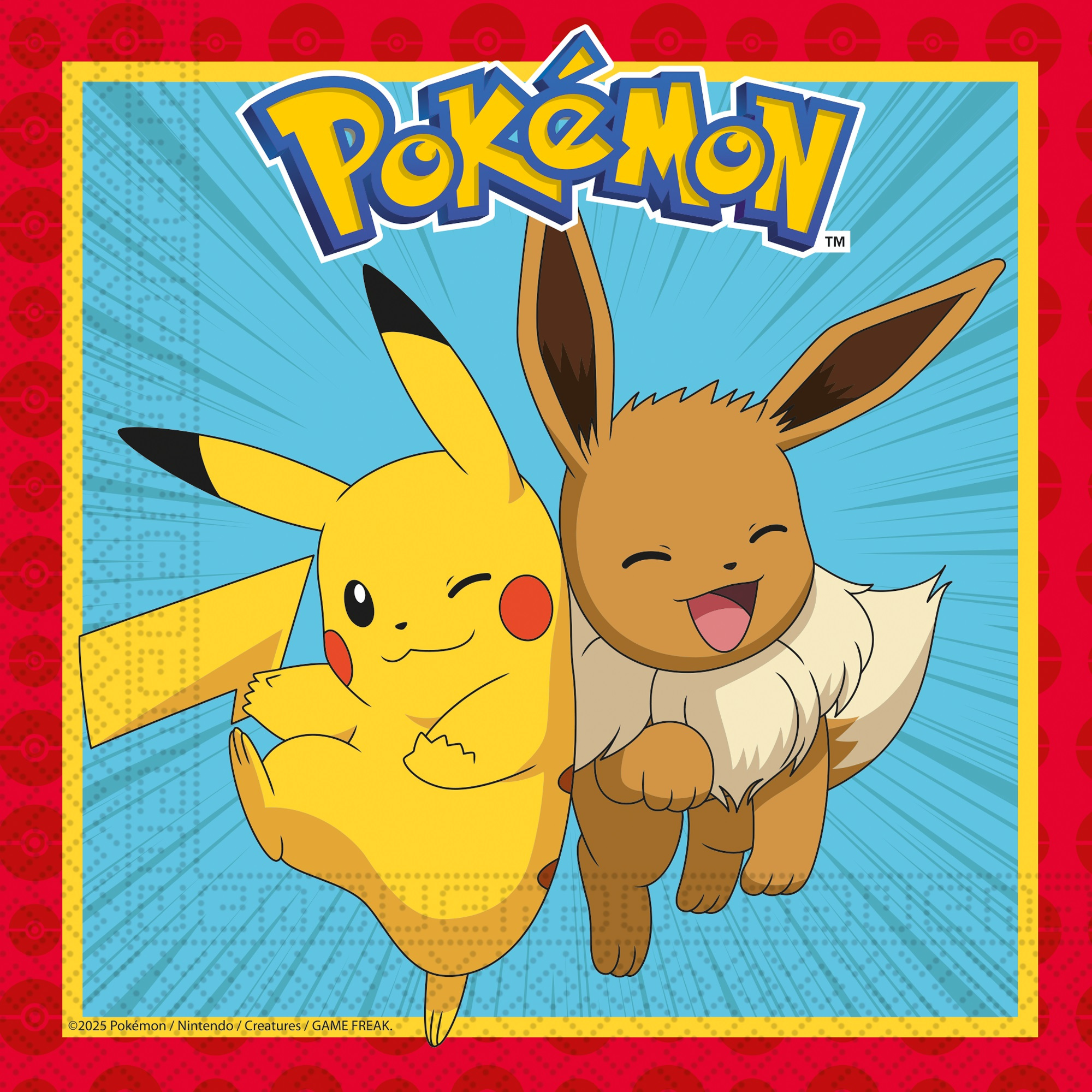 TEMU Servilletas de papel Pokémon, 33x33 cm, 20 unidades