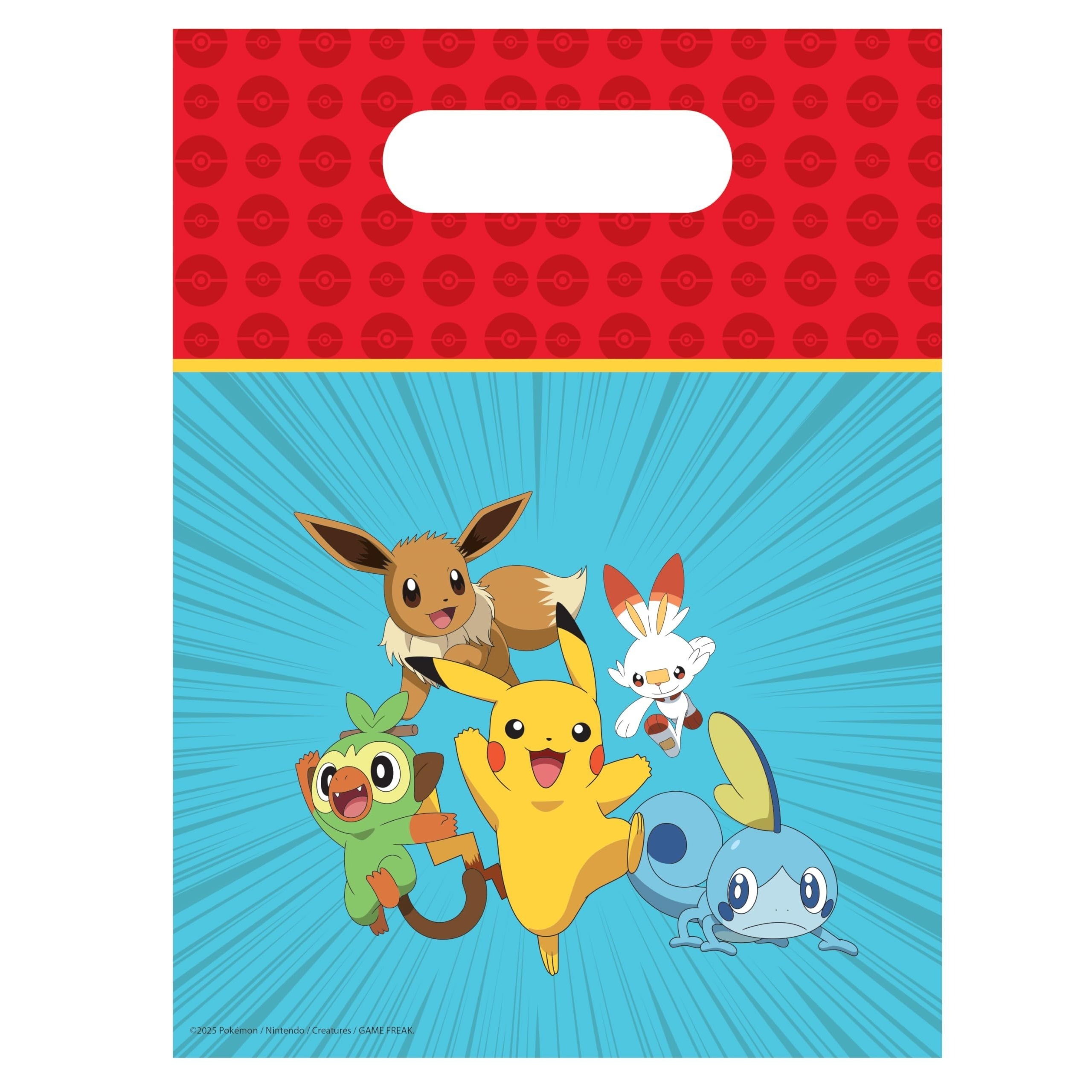 TEMU Pokémon de , plástico, 16x22 cm, 6 unidades, Bolsas de dulces