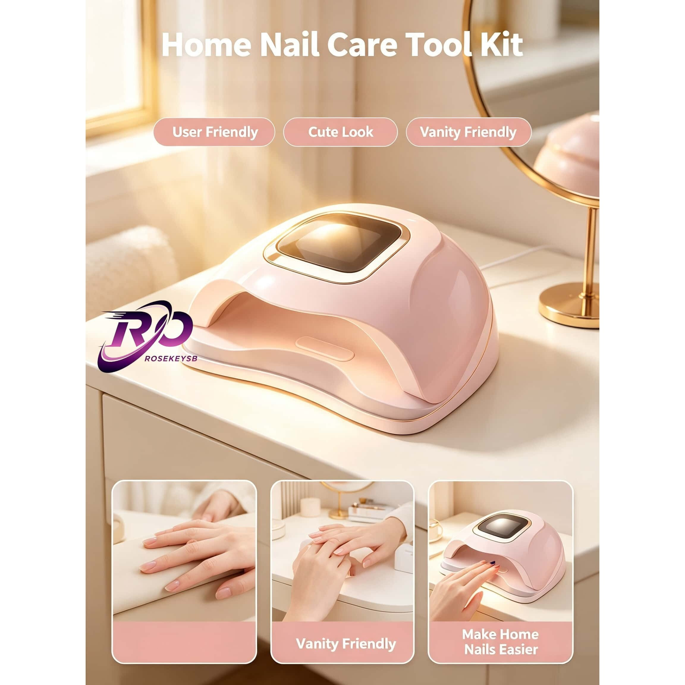 Image of Curved Arc Nail Art Display Tray, Large Capacity Manicure Layout Organizer, Smooth Gloss Surface Nail Design Storage Holder For Counter Desktop Decor