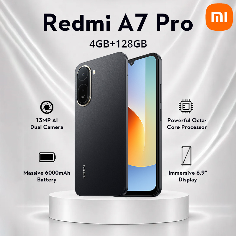 Image of Xiaomi Redmi A7 Pro 4g Smartphone 4gb + 128gb Black 6000mah Battery T7250 -core 6.9 Inch 120hz Display 13mp Camera