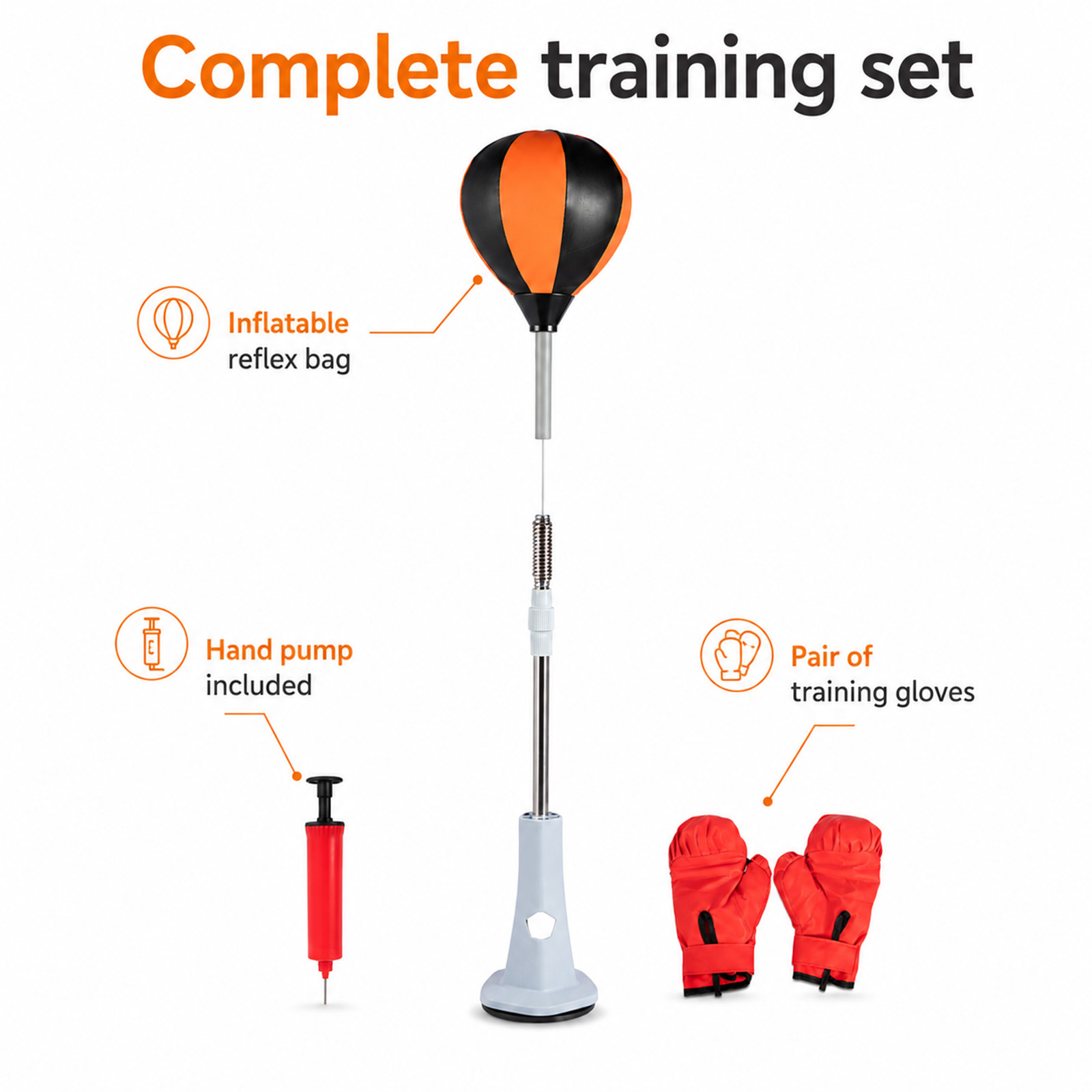 TEMU 1 Adjustable Adult Punching Bag, Sports Reaction Training Boxing Ball, Sports Speed And Agility Training Equipment, Suitable For Home Gyms,