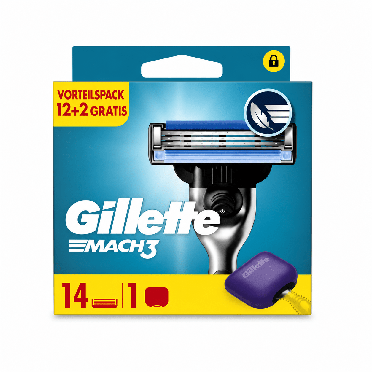 Gillette Mach3 – 14 Replacement (12+2 Free) + Protective Cap